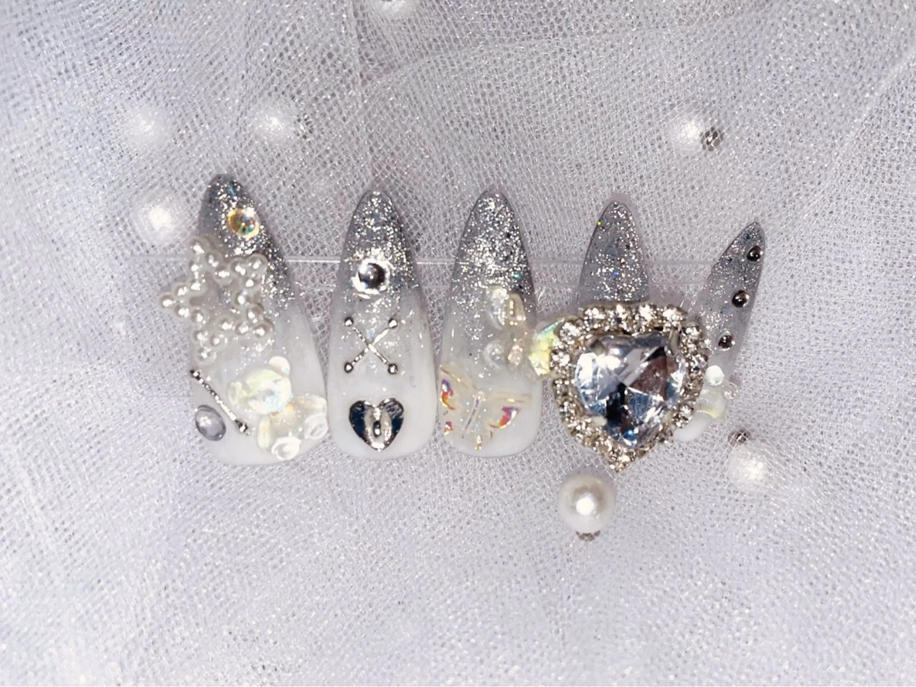 ロング カラー ハンドネイル Nail Salon +Aのネイルデザイン