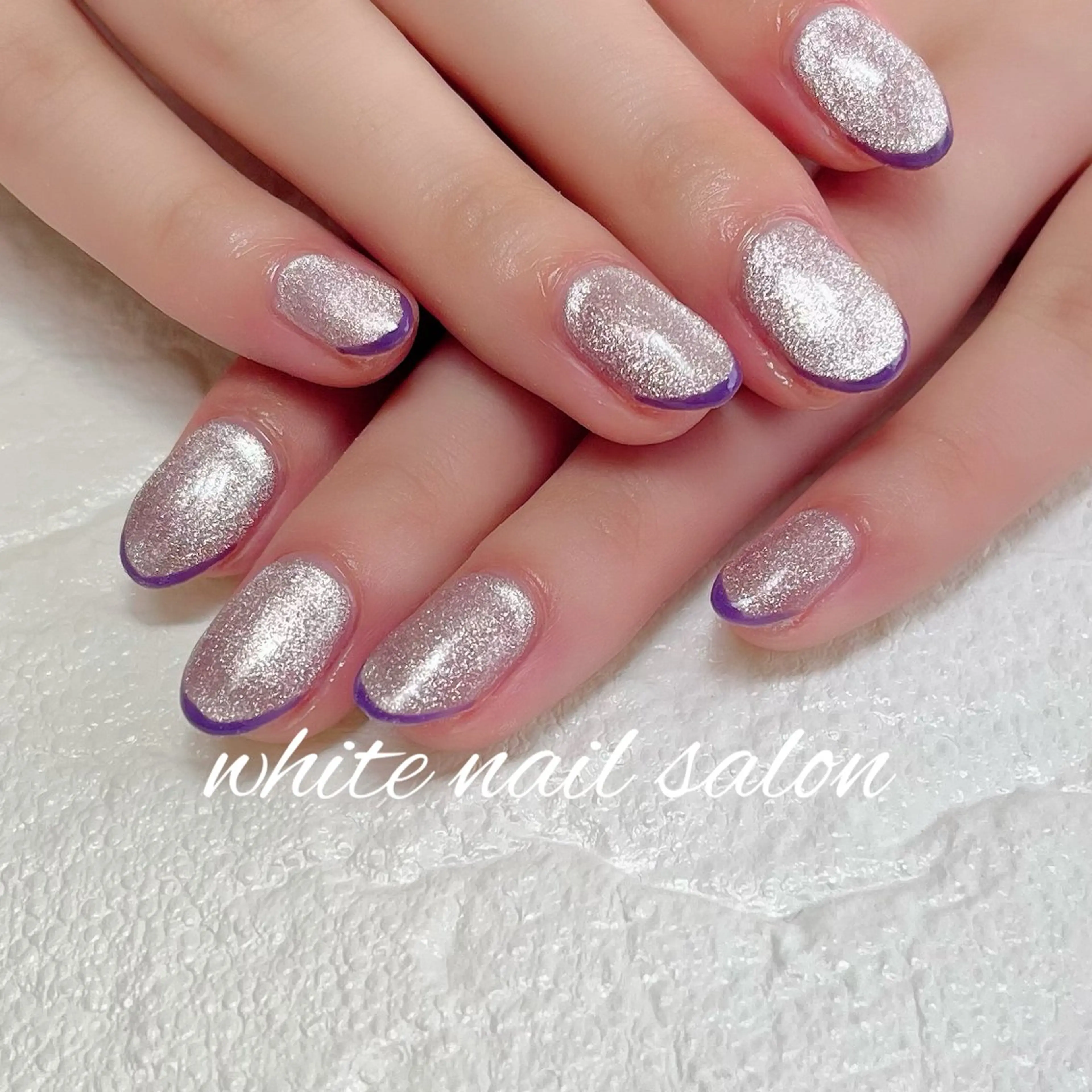 ネイル ラメ(グリッター) 持ち込み ハンドネイル white nail salonのネイルデザイン