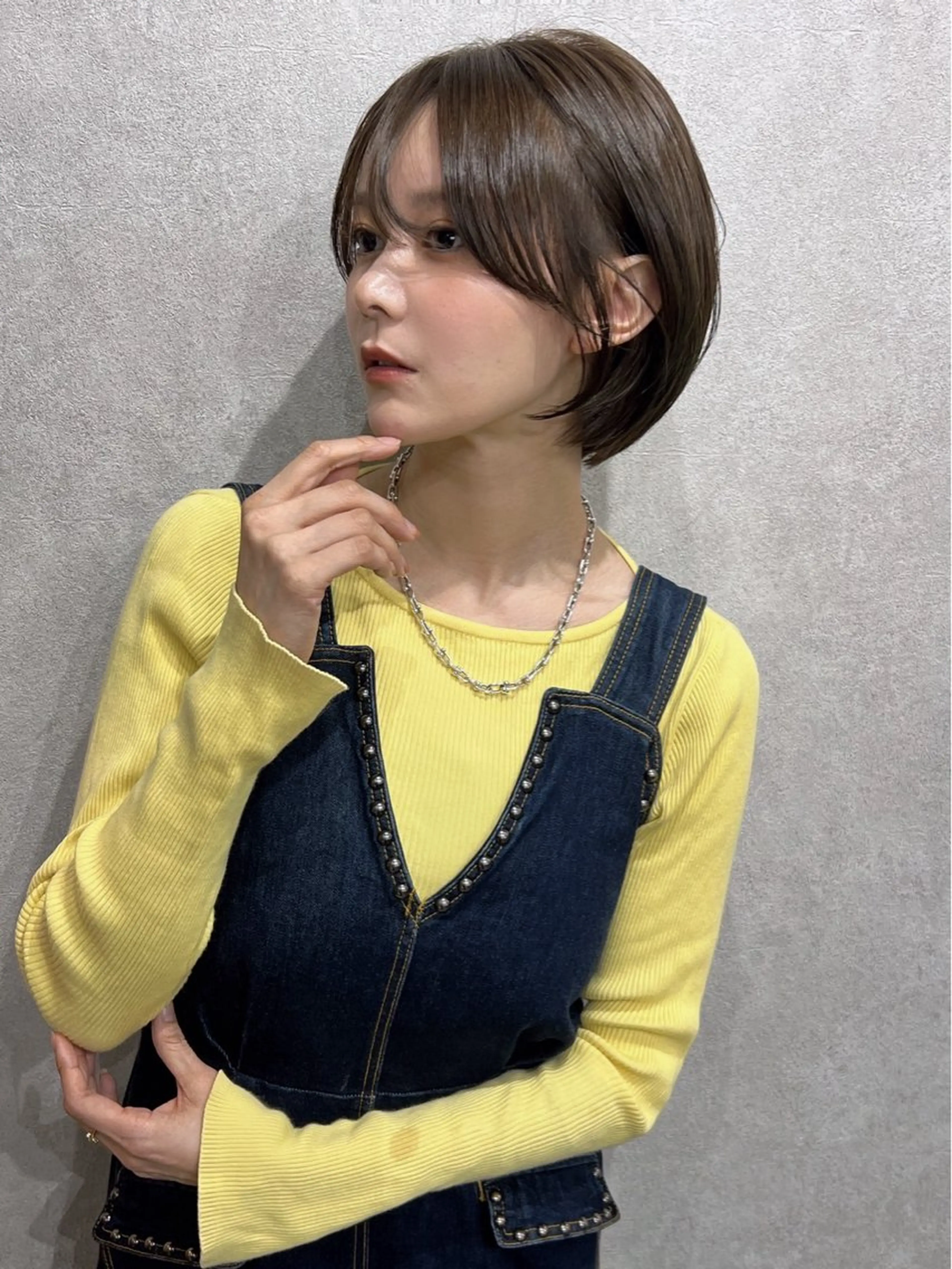 ショート ショートヘア カット ヘアカラー トリートメント AiM エイム　韓国レイヤーのヘアスタイル