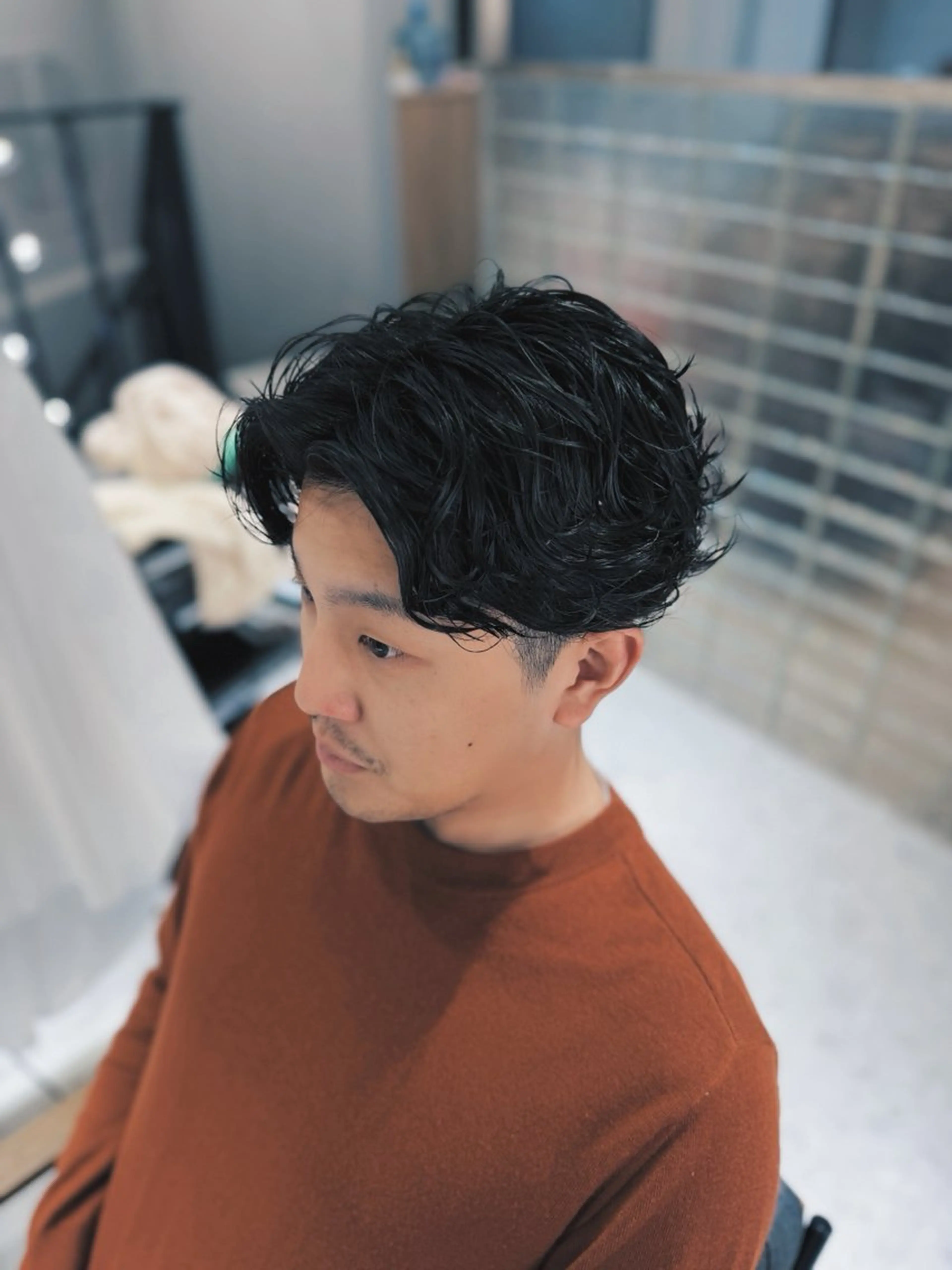 【ミニモ限定価格】【メンズ限定】カット+ケアパーマ+マイクロバブルの写真