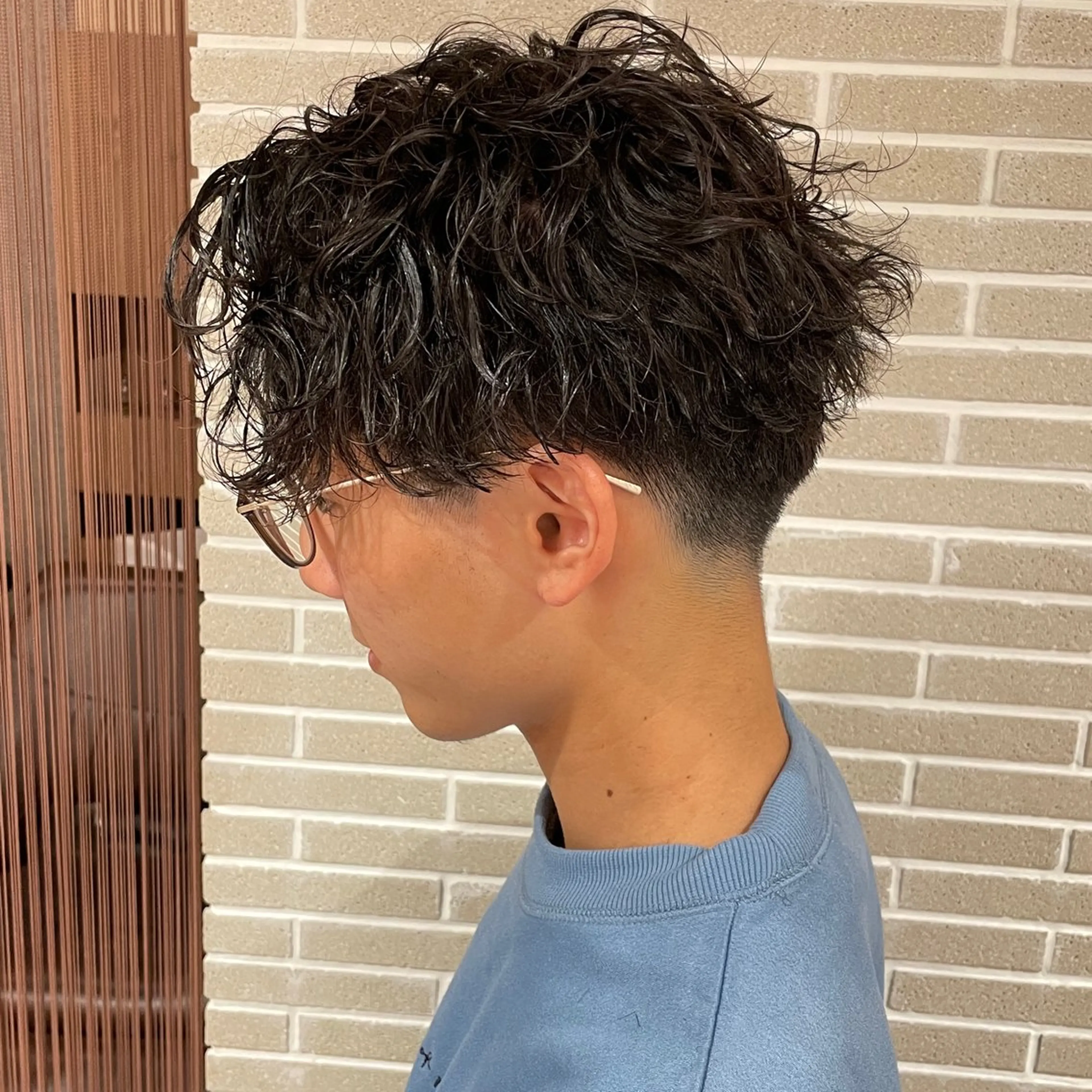 パーマ メンズ カット パーマ 大人可愛い/レイヤー /ブリーチ/溝口誠二のヘアスタイル