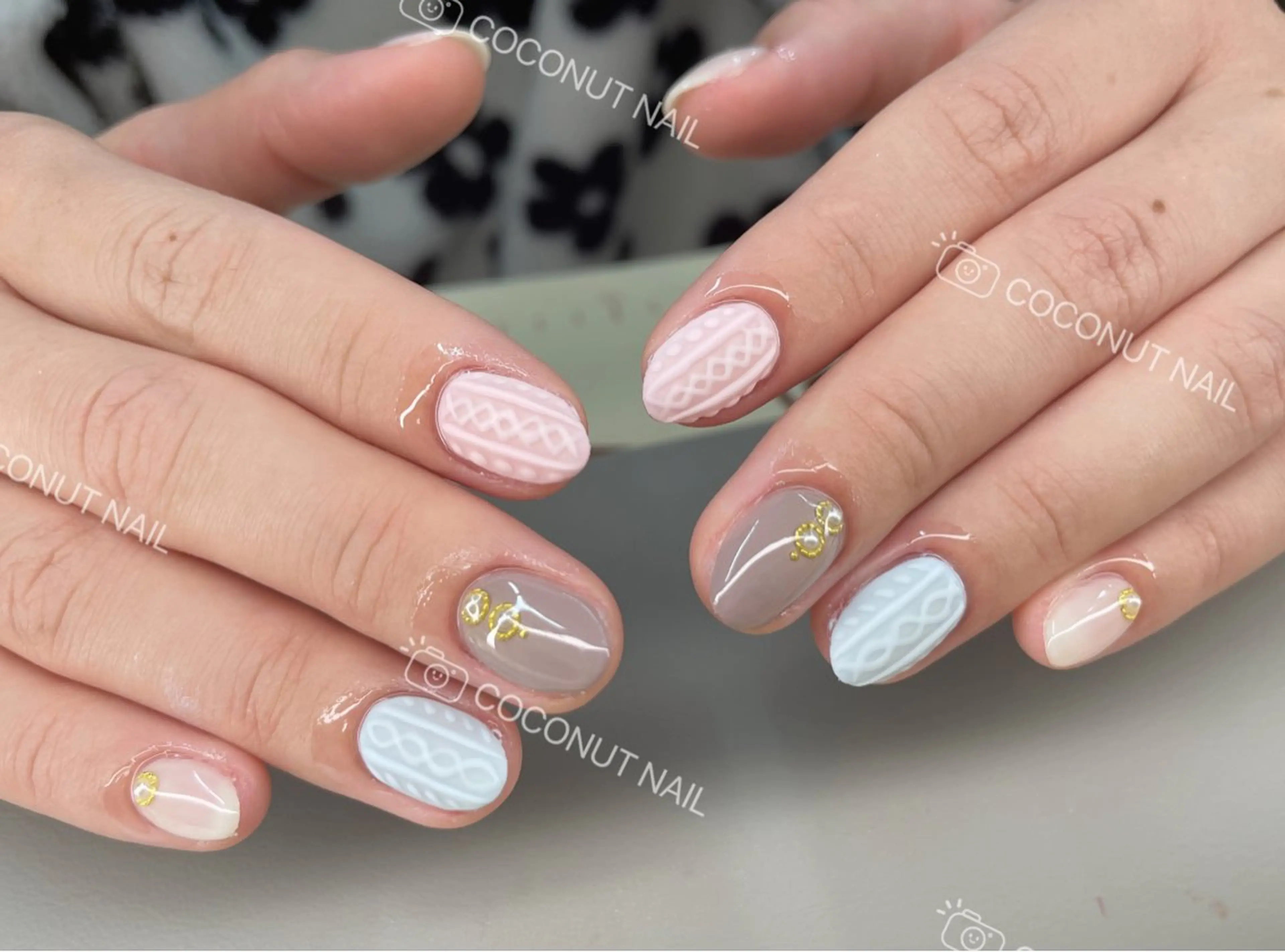 ネイル ハンドネイル 神田 ココナッツのネイルデザイン