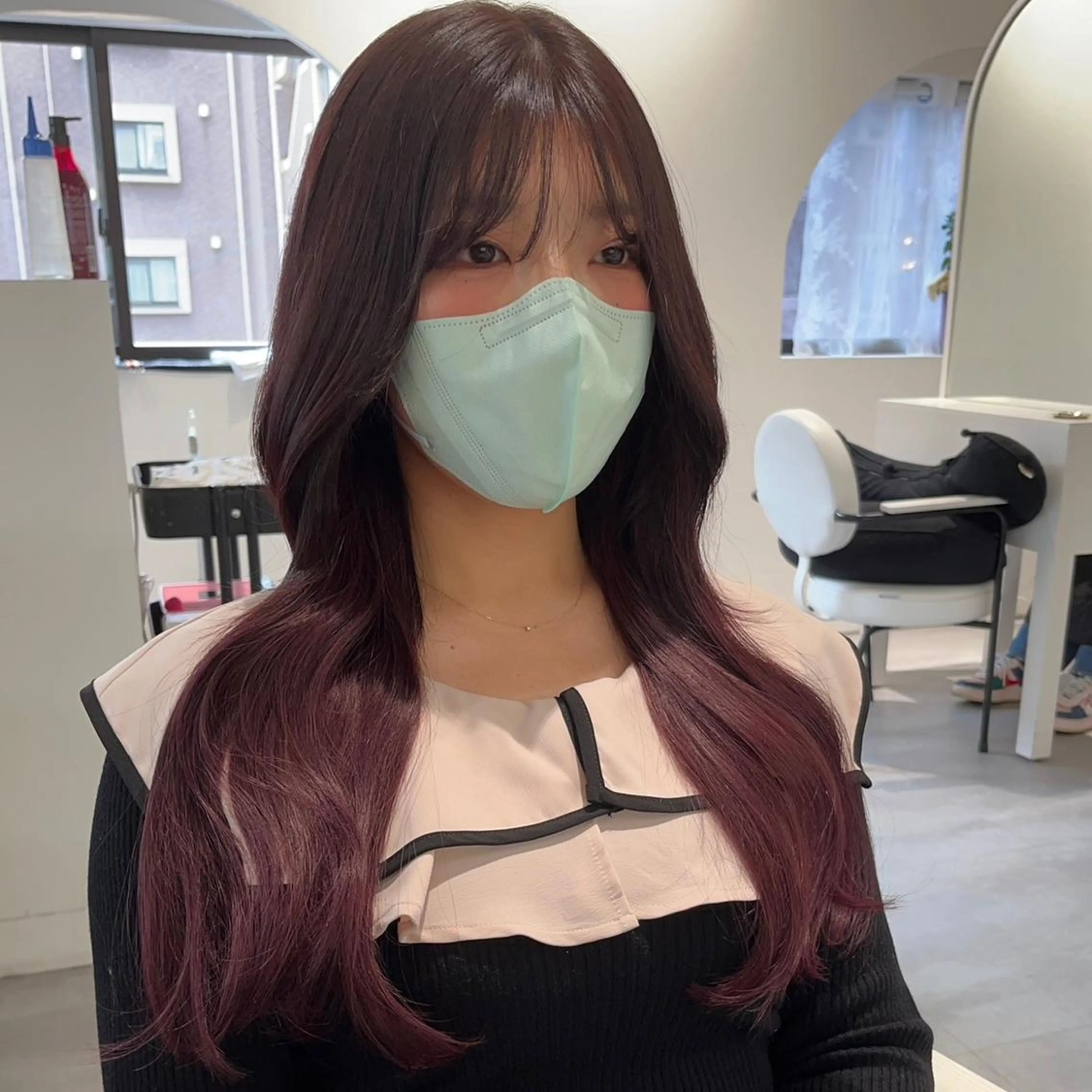 ロング カラー MOE🐈‍⬛🎀 エクステ/ワンホンのヘアスタイル