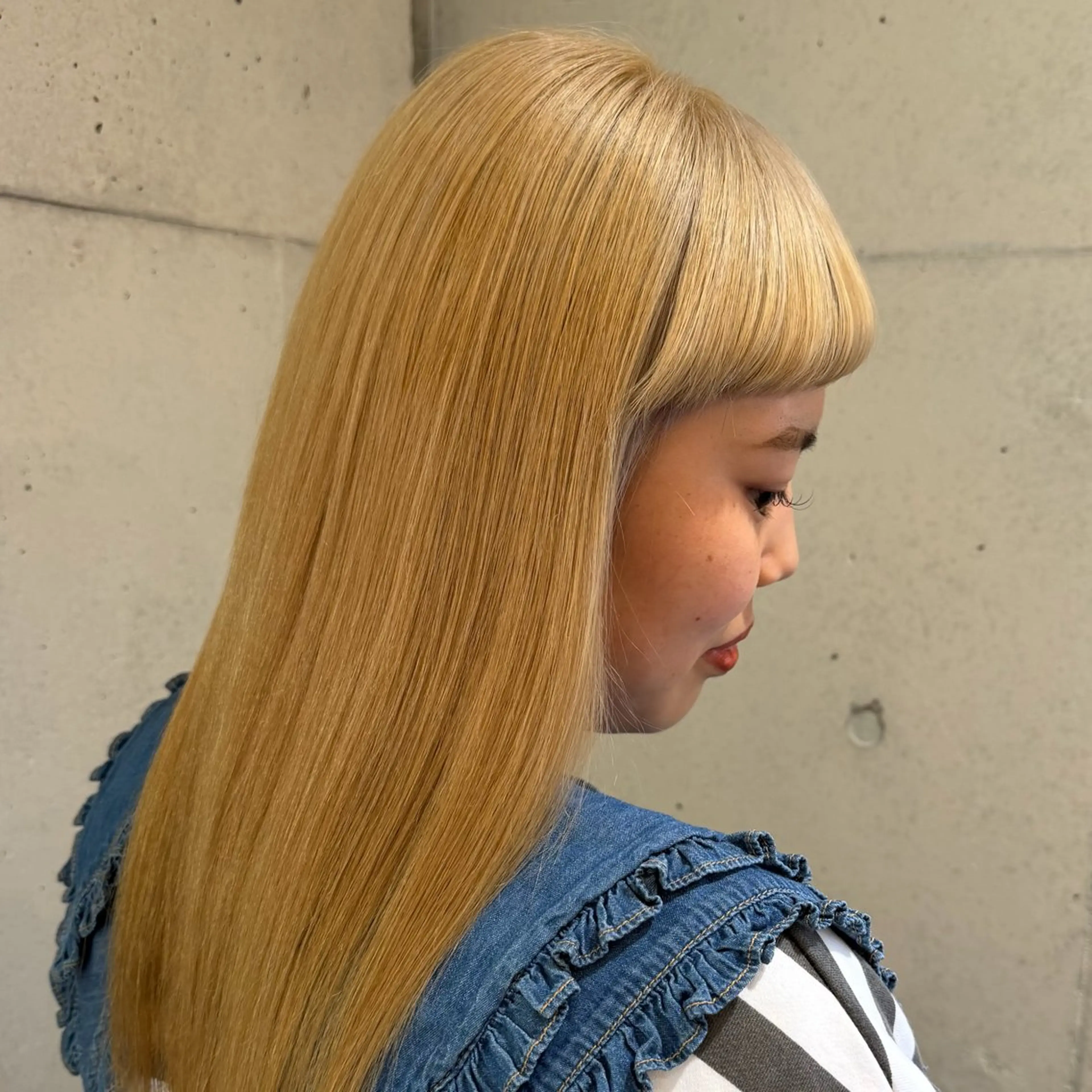 セミロング カラー ヘアカラー トリートメント ハイトーン/ボブ/ 髪質改善🦖mahoのヘアスタイル