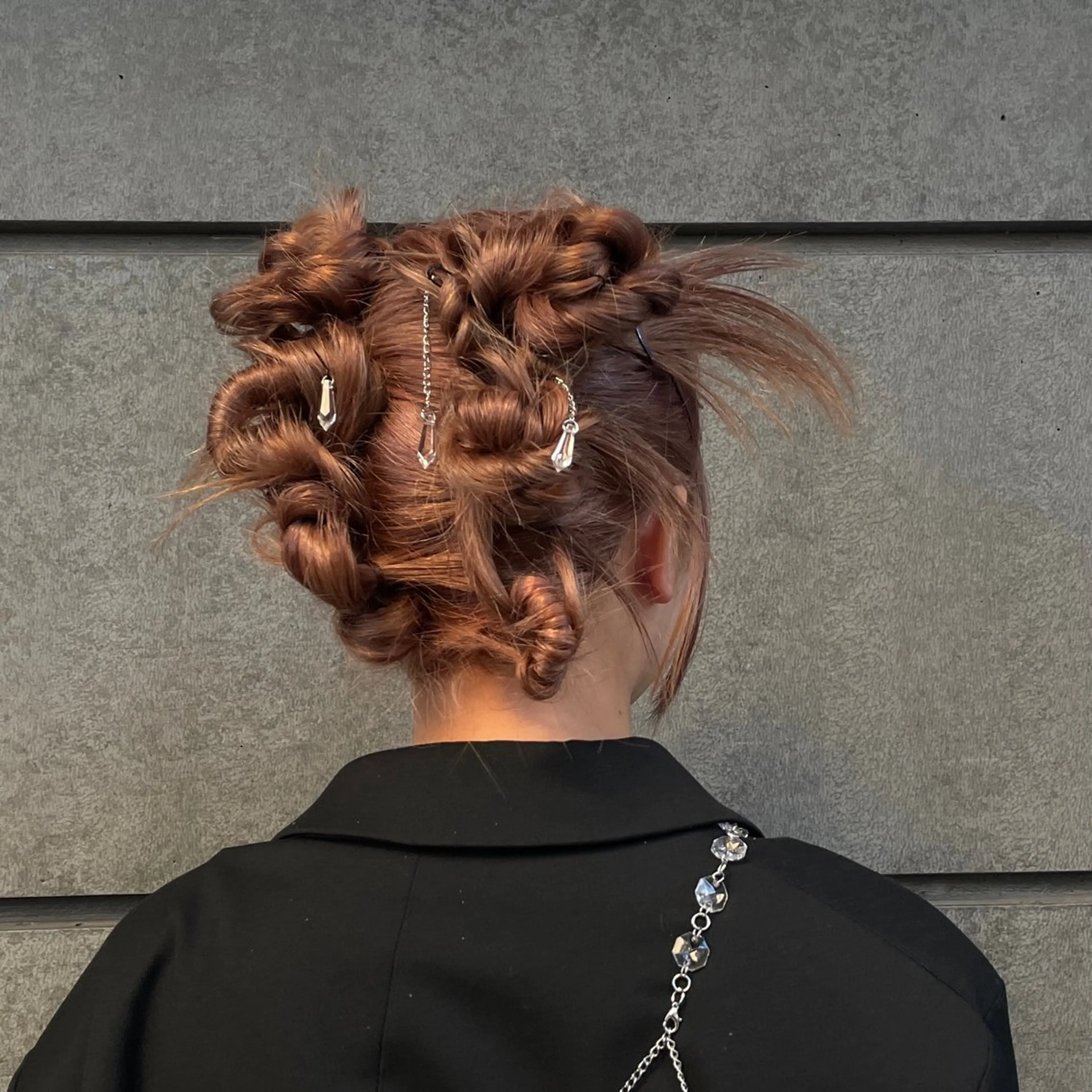 ヘアアレンジ ヘアセット レイヤー/透けカラー アレンジ/篠崎渚彩のヘアスタイル