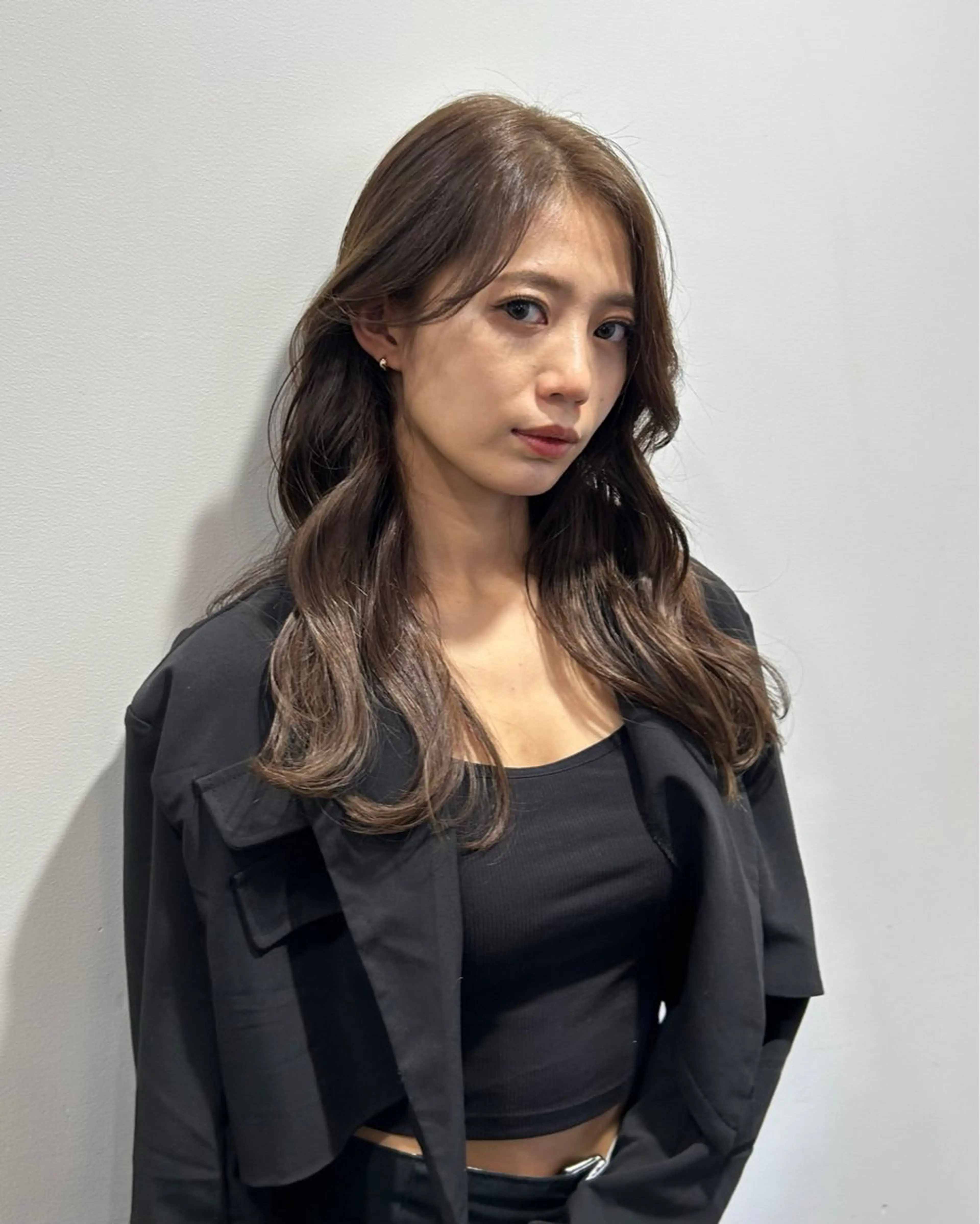 ロング ヘアカラー コテ巻き風パーマ🫧 韓国パーマ反町海大のヘアスタイル