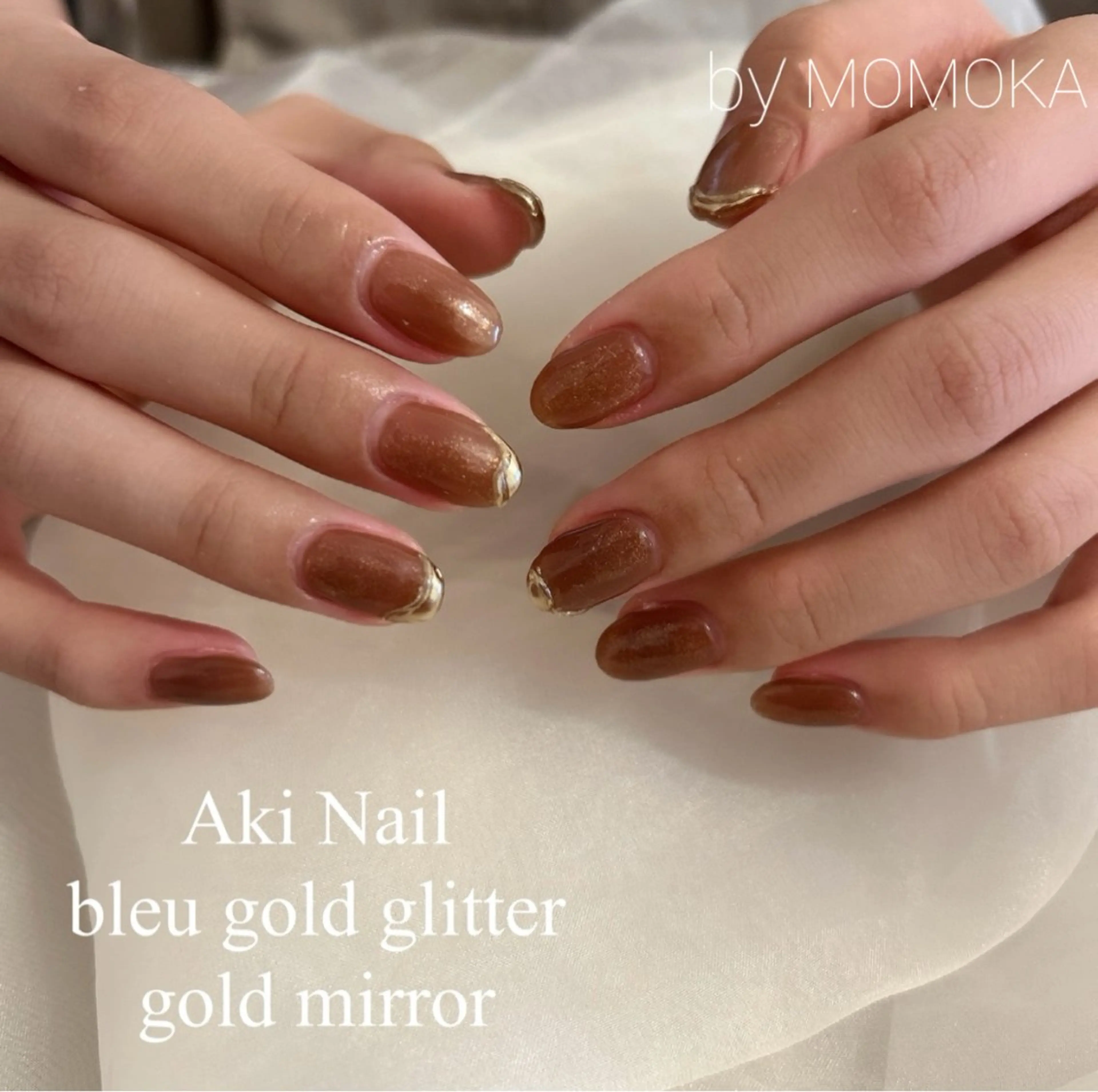 ネイル ミラーネイル ニュアンスネイル ハンドネイル Momo nailsalonのネイルデザイン