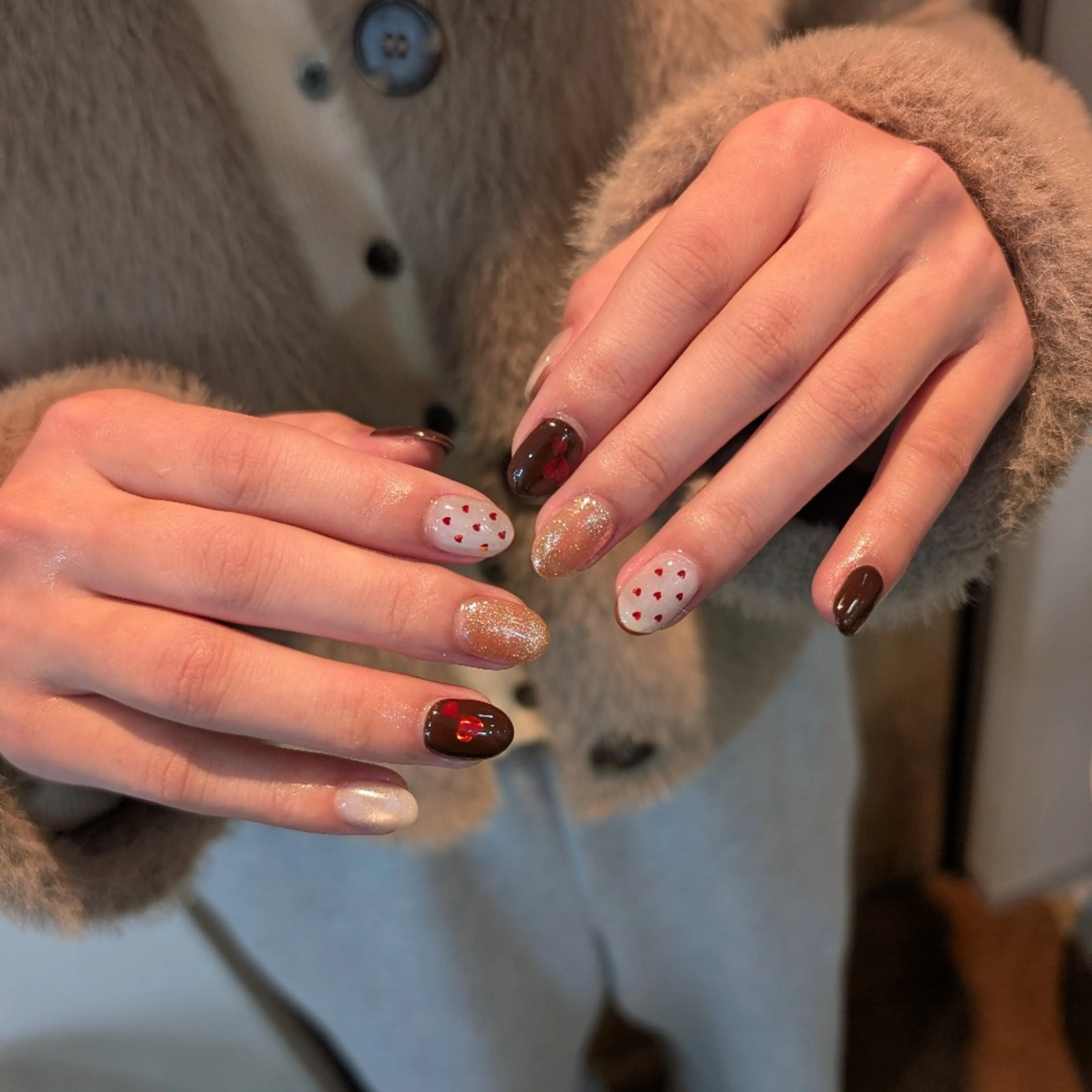 ネイル バレンタイン ハンドネイル FREE'Snail Yukariのネイルデザイン