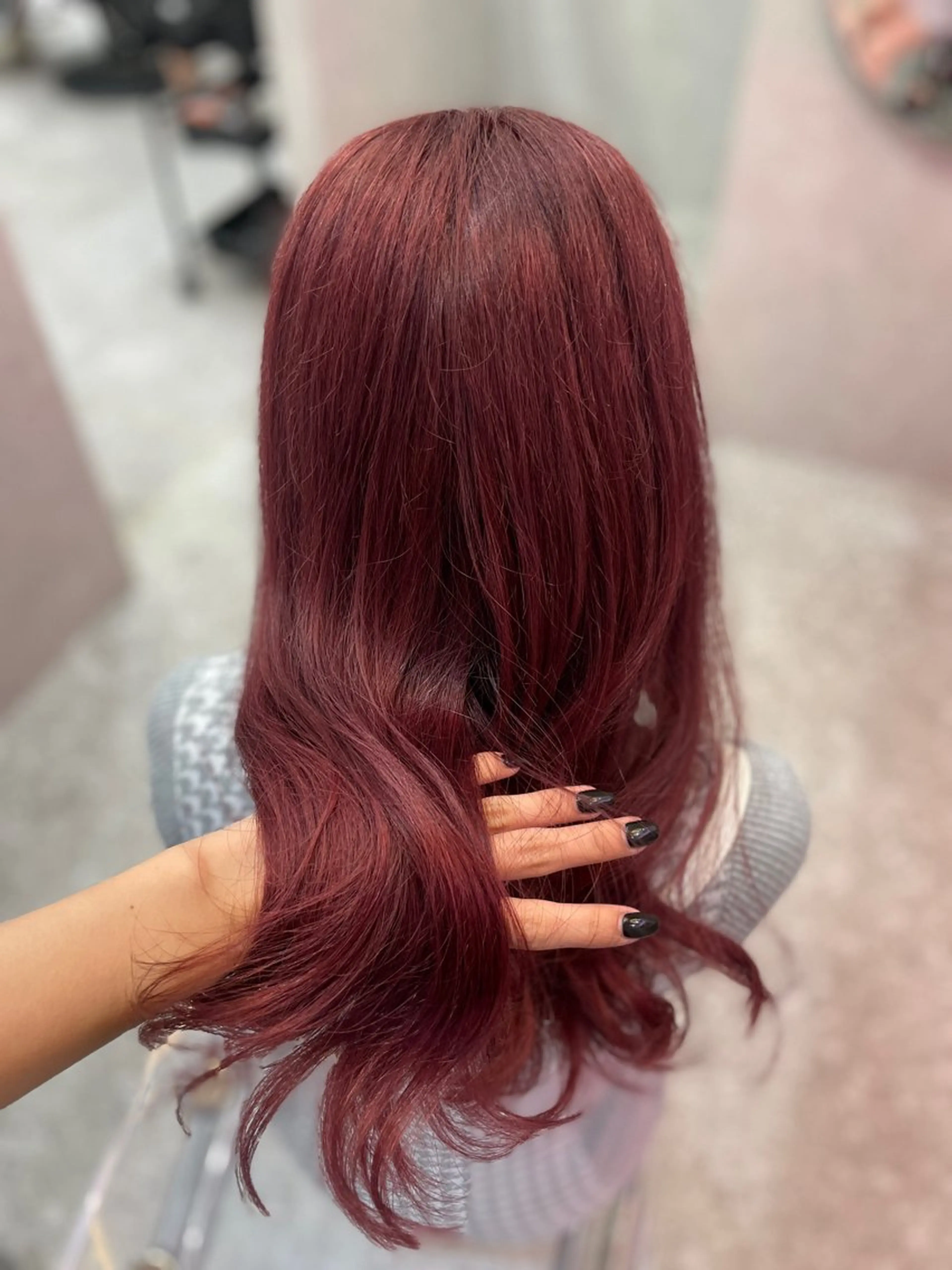 ロング カット ヘアカラー MOE 福岡韓国ヘア✧︎のヘアスタイル