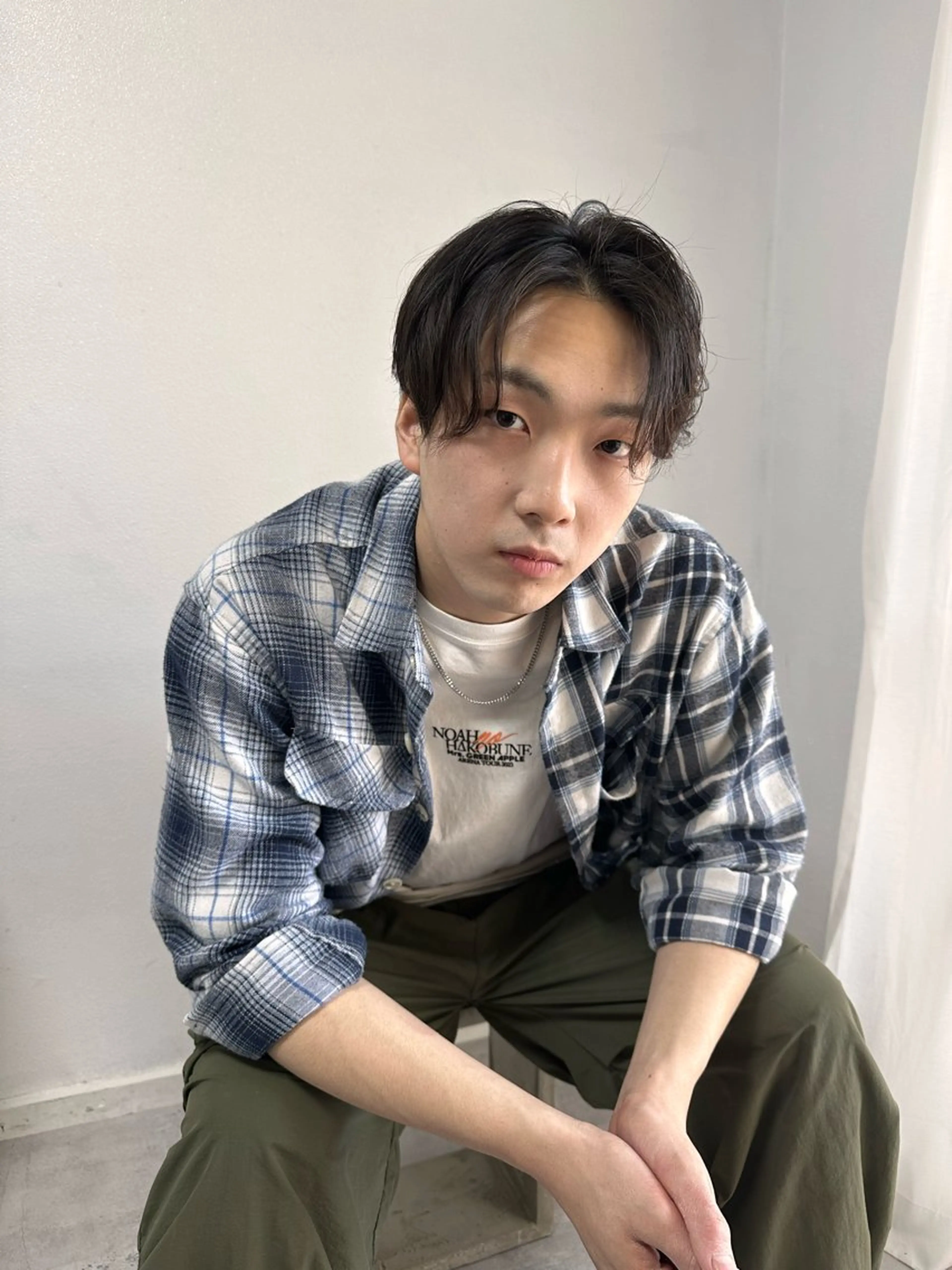 メンズ クロスパーマ/うる艶 カラー/Kurumiのヘアスタイル