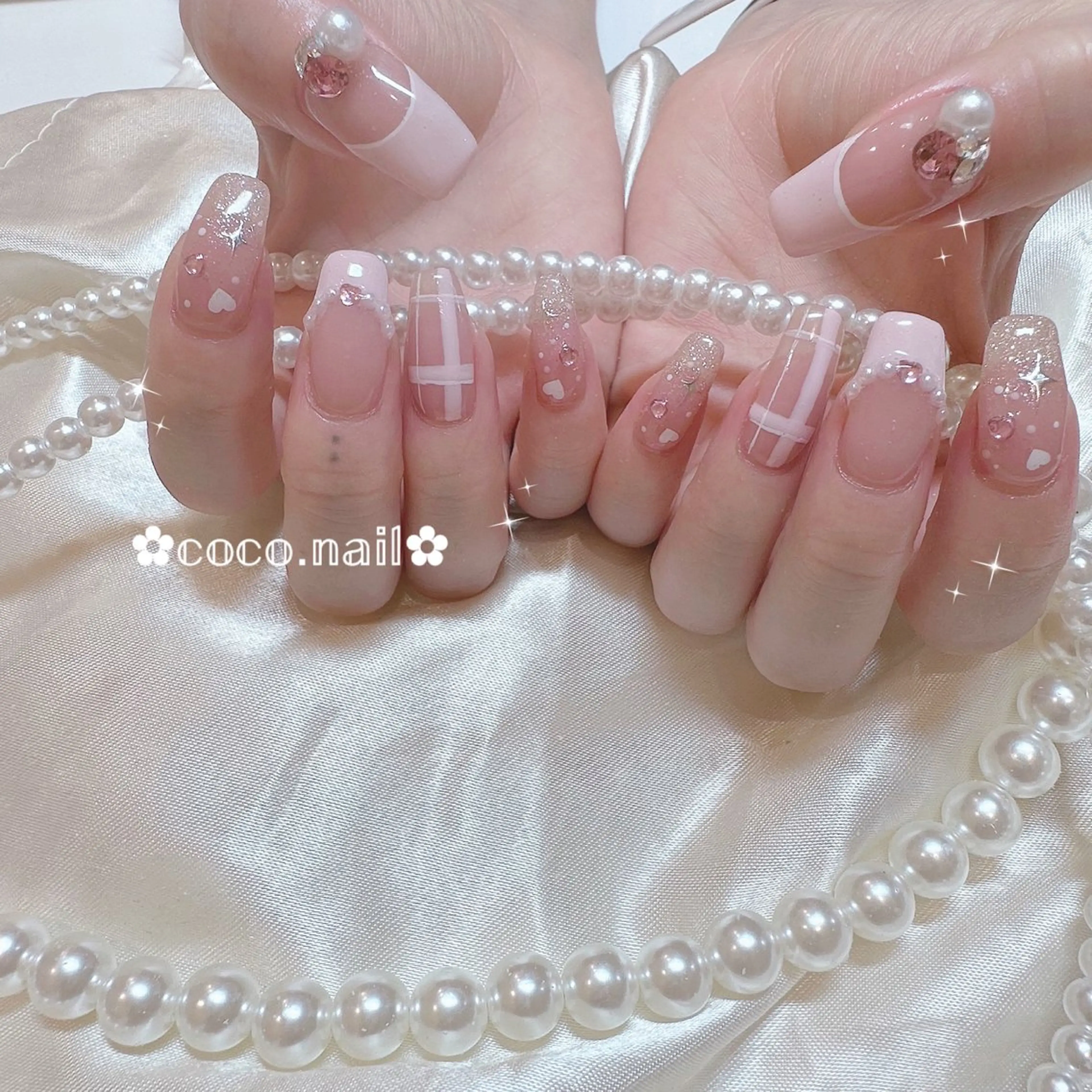 ネイル ハンドネイル lili.nail y2k/長さ出しのネイルデザイン