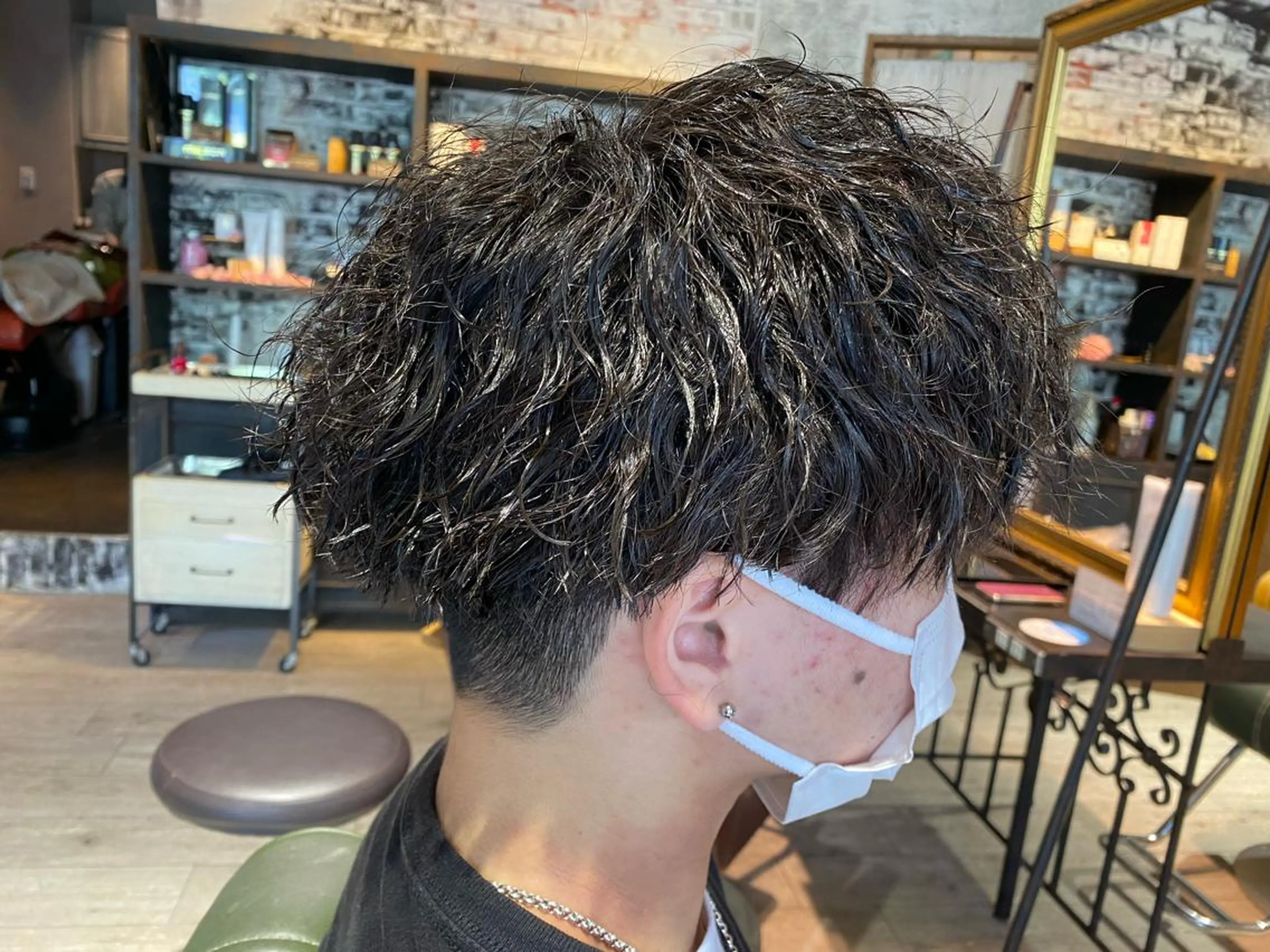ショート パーマ ヘアアレンジ メンズ メンズパーマ ツイストスパイラルパーマ スパイラルパーマ カット パーマ MODE K’s川西 瀧尻光のヘアスタイル