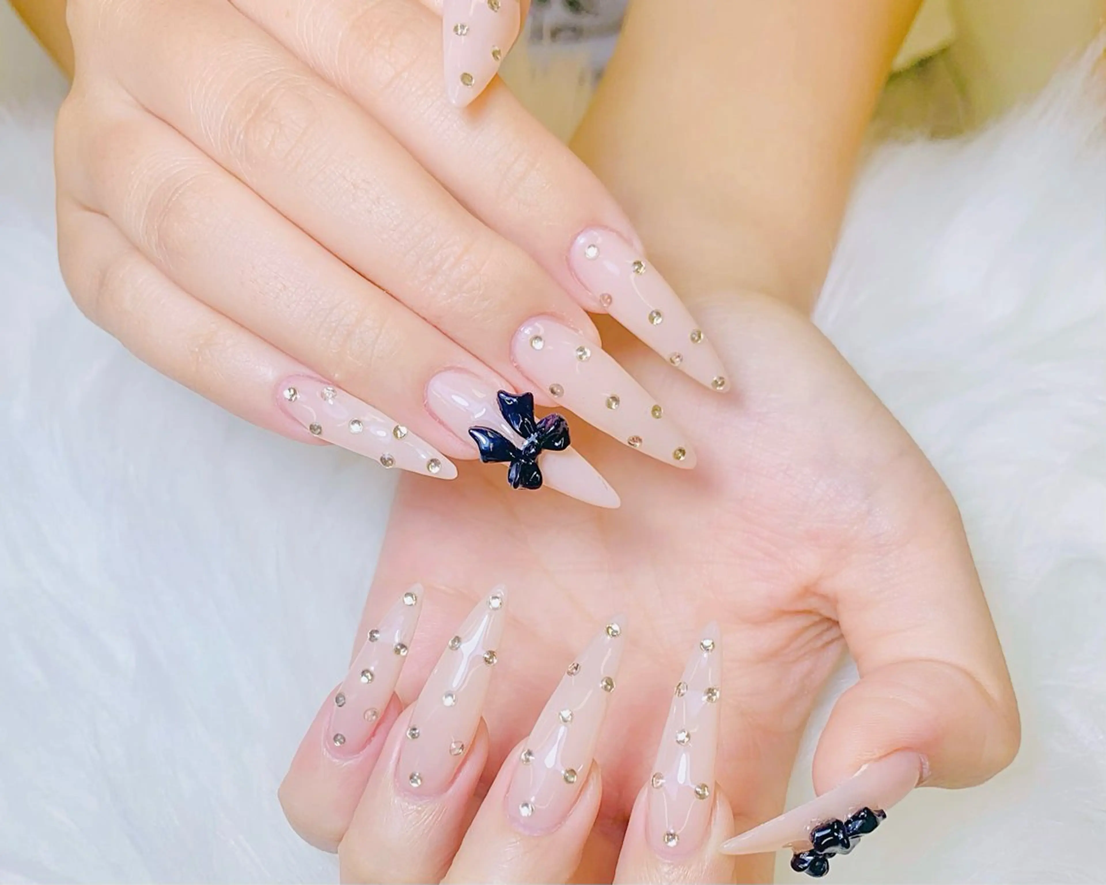 ネイル チークネイル 長さ出し フラッシュネイル フレンチネイル グラデーション ハンドネイル AN NAIL SALONのネイルデザイン