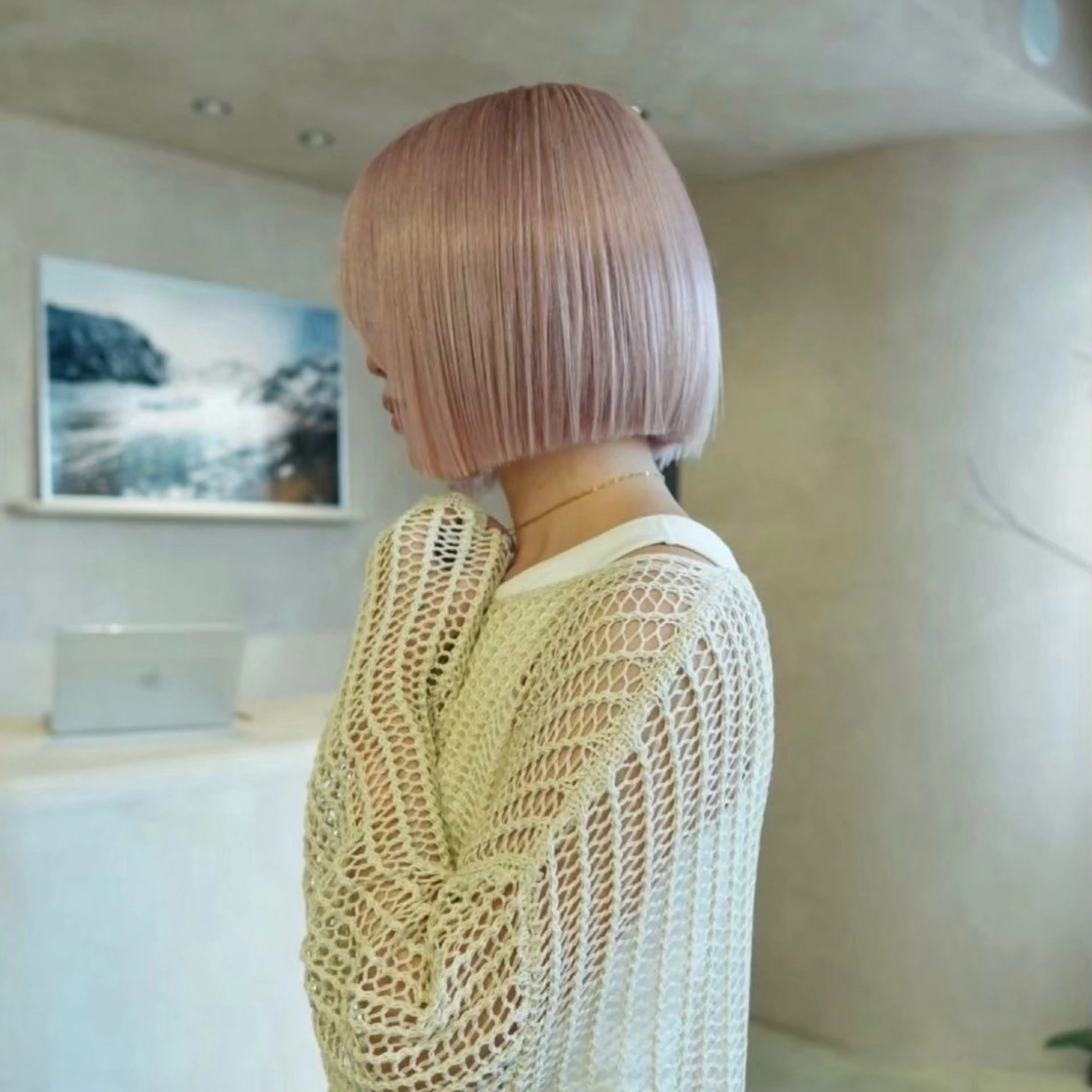 ショート カラー ブリーチ ハイトーンカラー ヘアカラー Bërg mimi ‎ ౨ৎ⋆のヘアスタイル