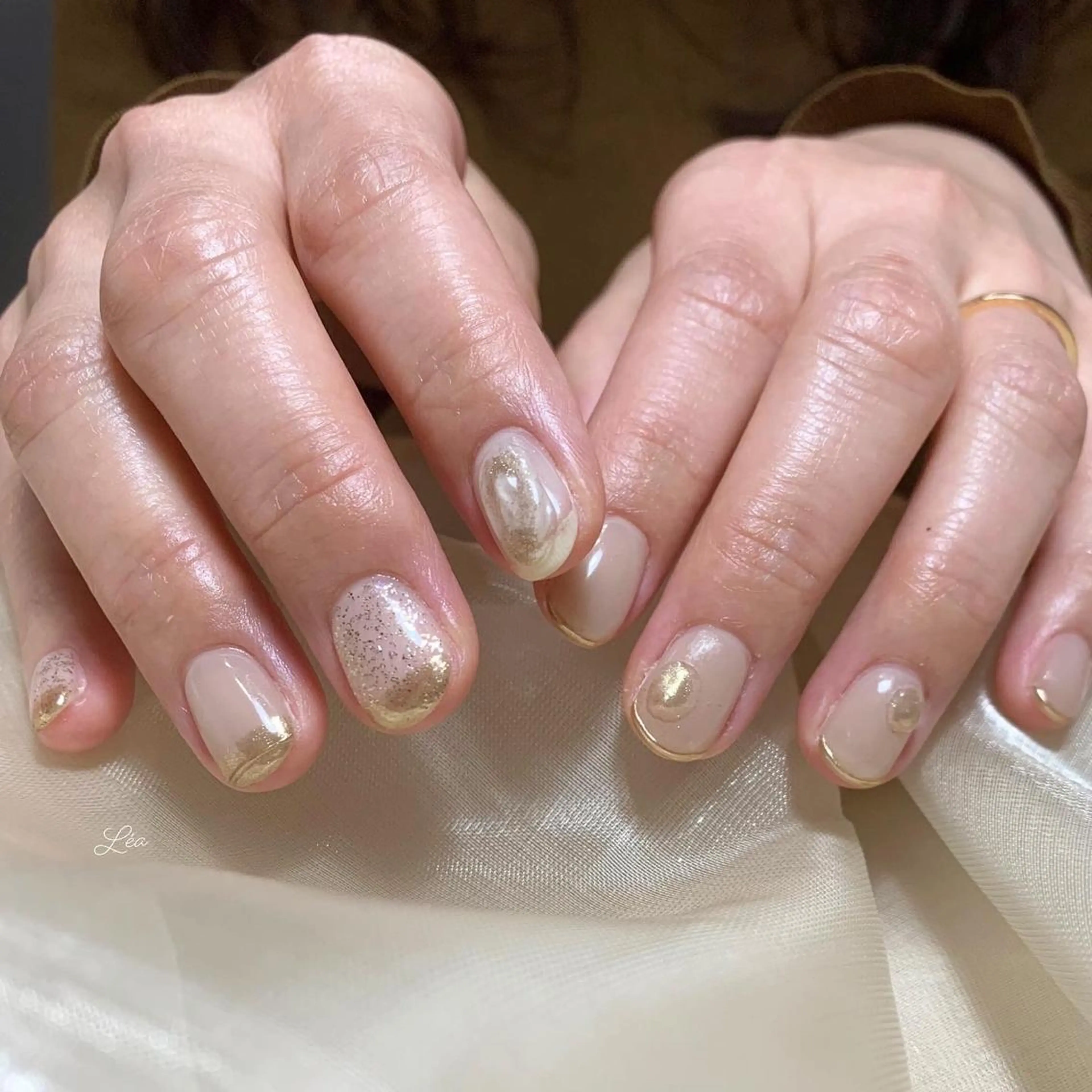 ネイル ジェルネイル 持ち込み パラジェル ソフトジェル Léa nailのネイルデザイン