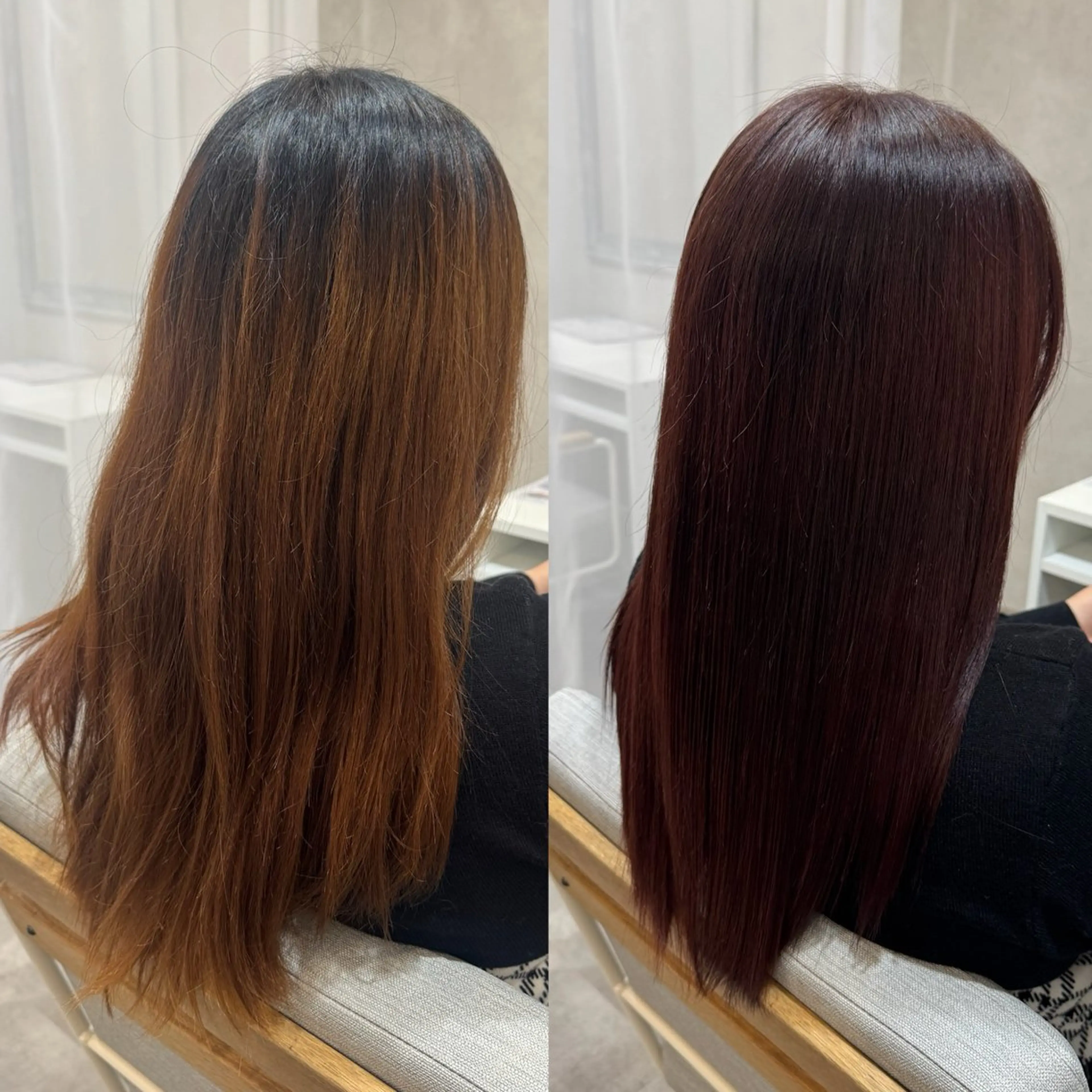 ロング カラー イルミナカラー ヘアカラー トリートメント 艶髪/白髪ぼかし ヘッドスパ/大野結菜のヘアスタイル