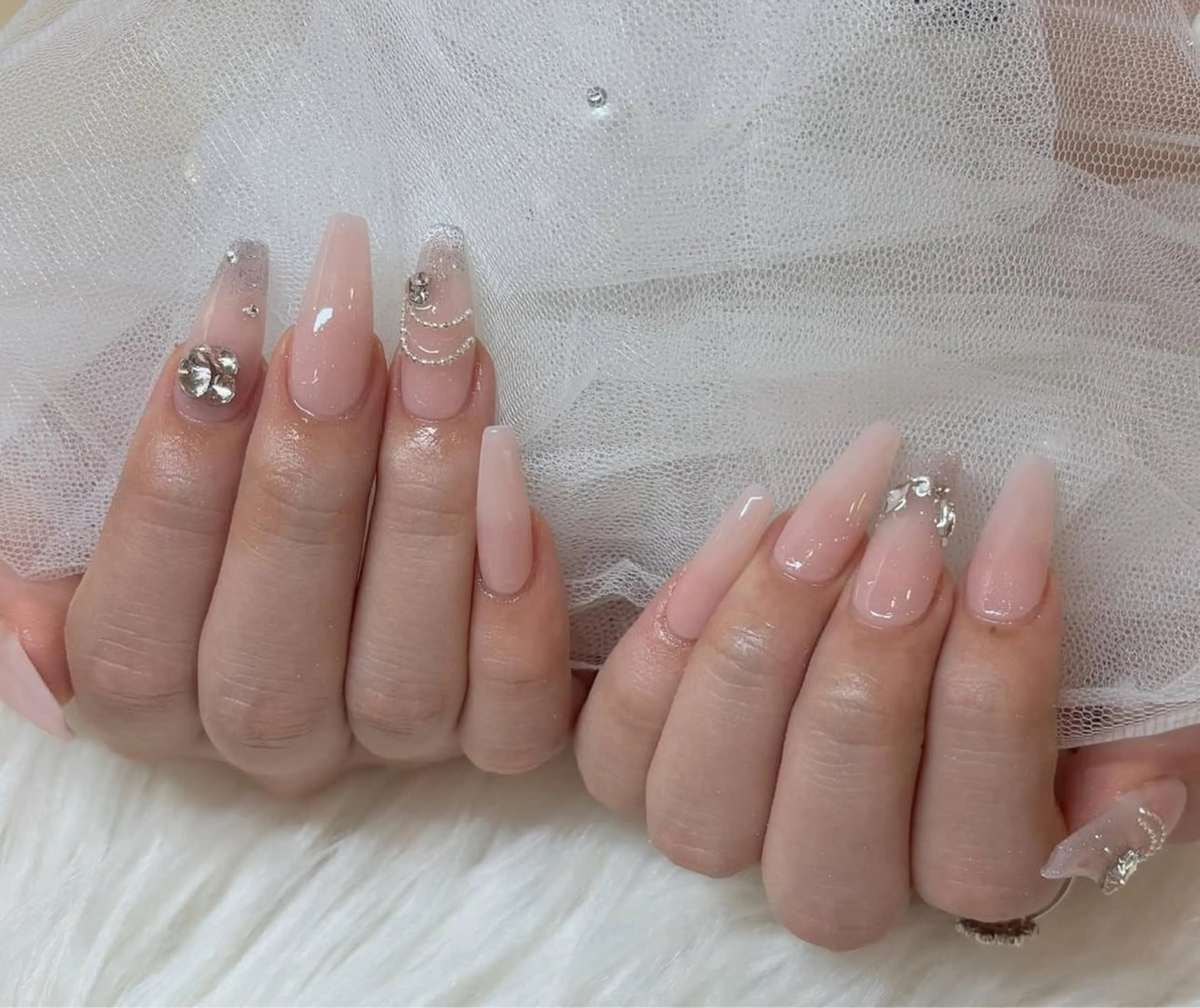 ネイル アートネイル フレンチネイル ジェルネイル 韓国ネイル マグネットネイル Lenie Nail Salonのネイルデザイン