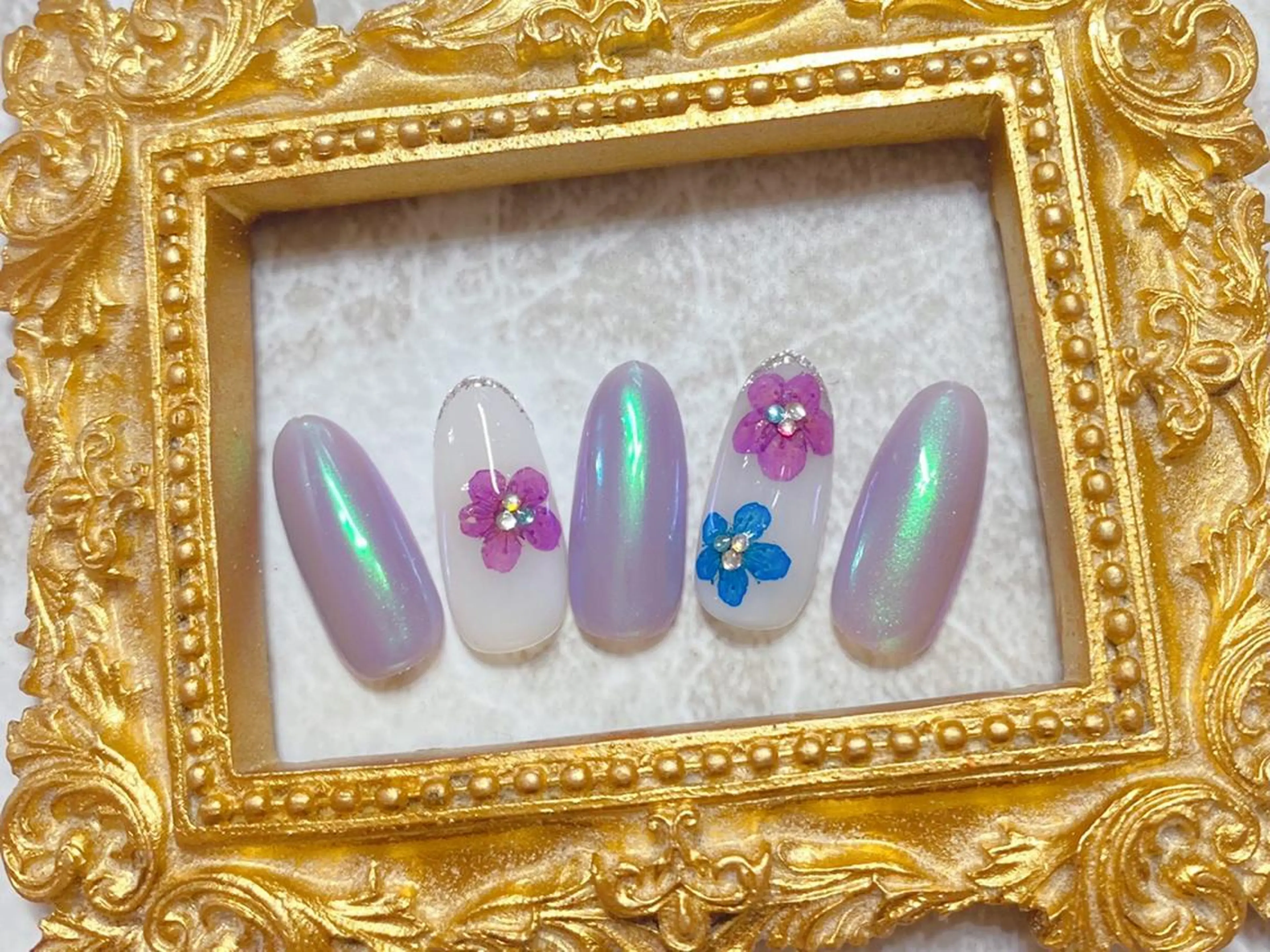 ネイル ハンドネイル マジック ミラーのネイルデザイン