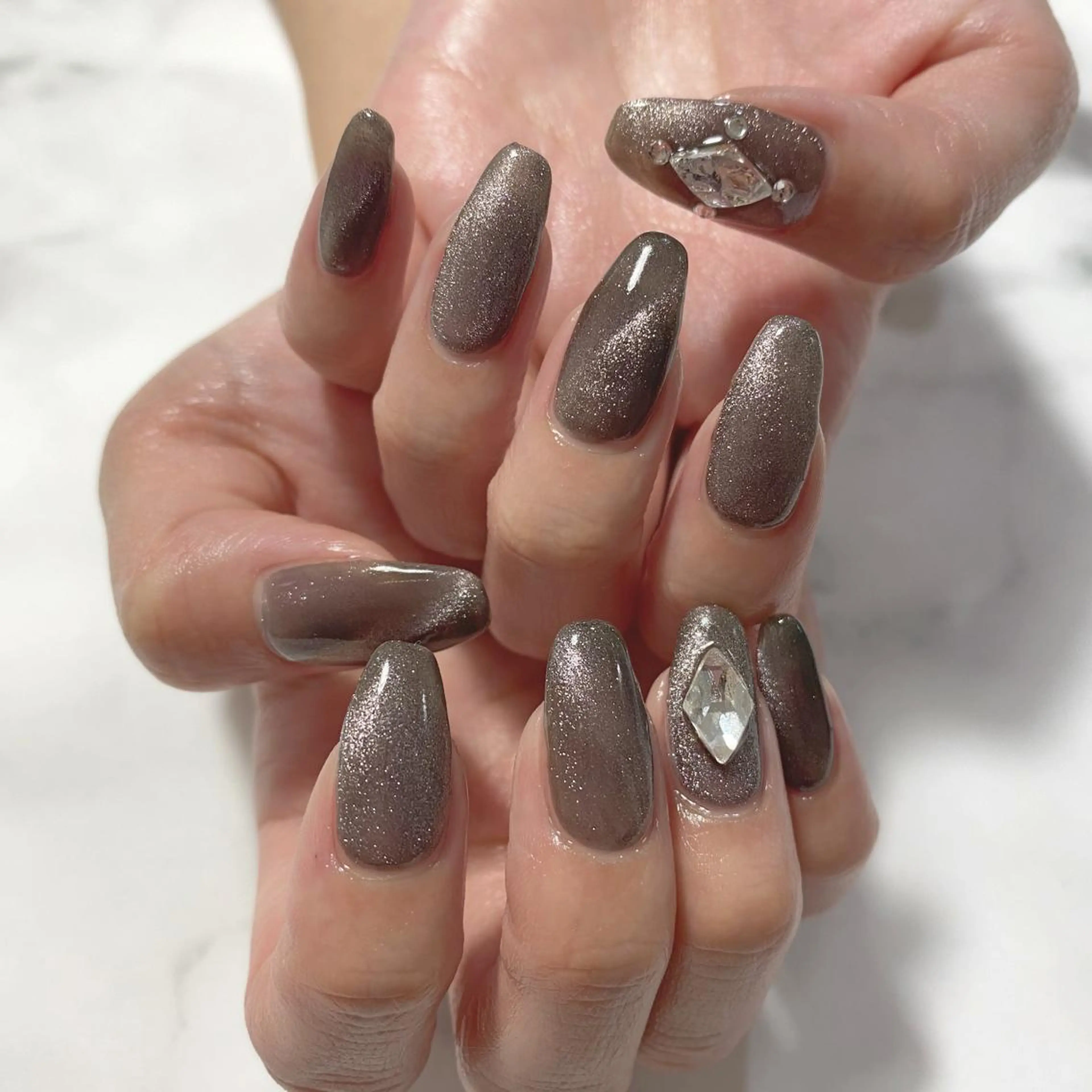 ネイル ストーンネイル プティリボン 武蔵小金井店のネイルデザイン