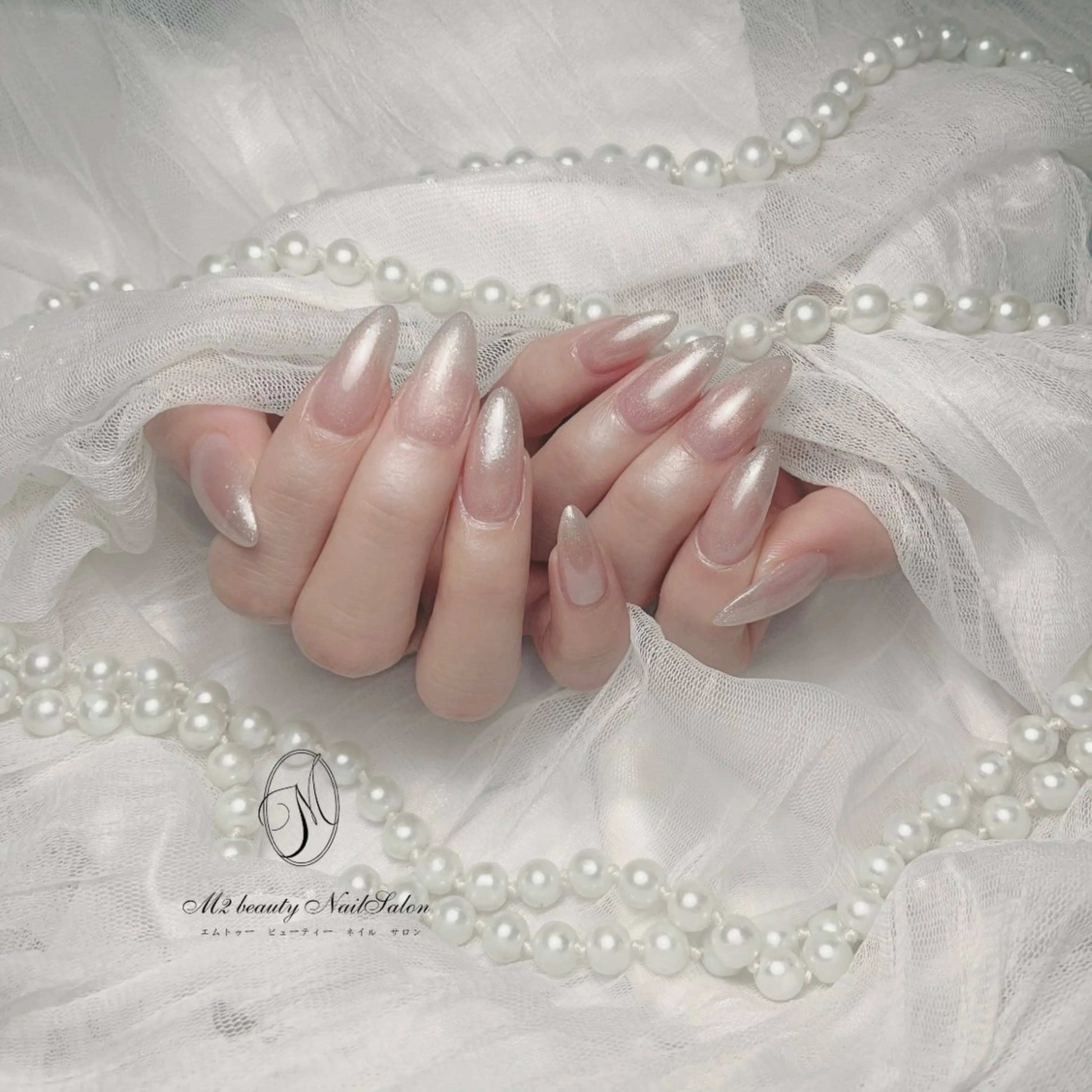ネイル 長さ出し ジェルネイル ラメ(グリッター) マグネットネイル ミラーネイル ハンドネイル M2 beauty Nankaのネイルデザイン