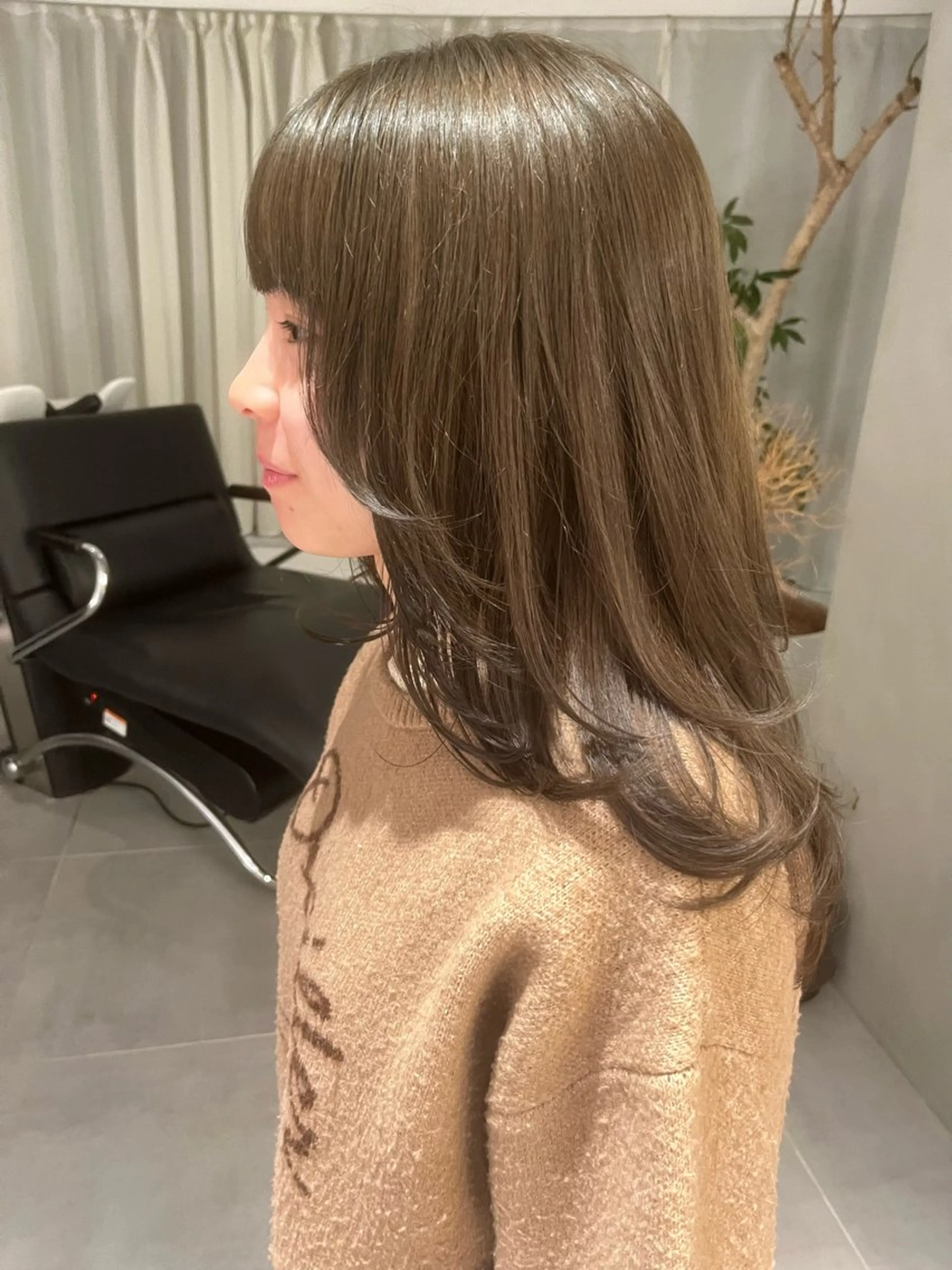 ミディアム カラー グレージュ|くすみ× 透明感|kazutoのヘアスタイル