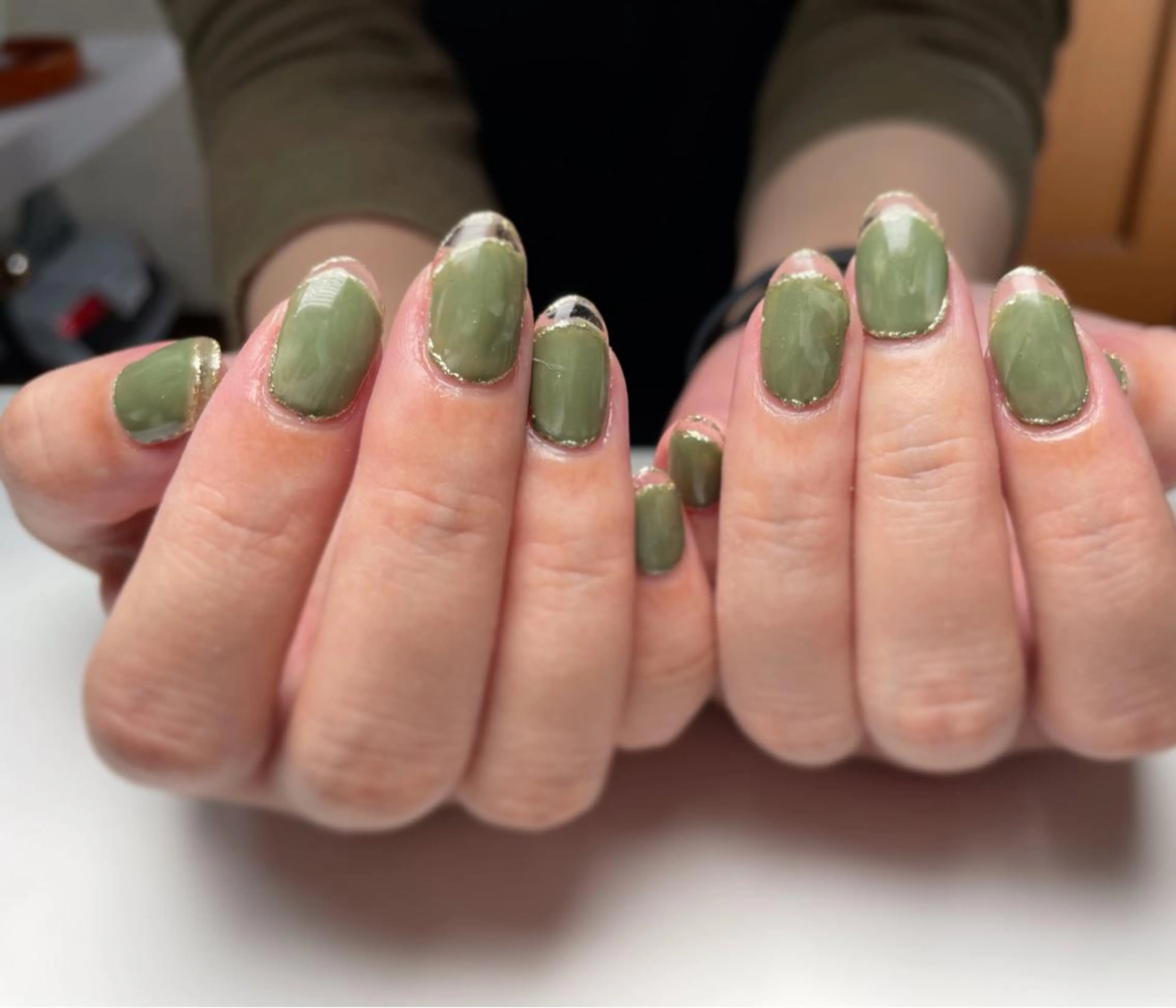 ネイル クリアネイル フレンチネイル gui amichanのネイルデザイン