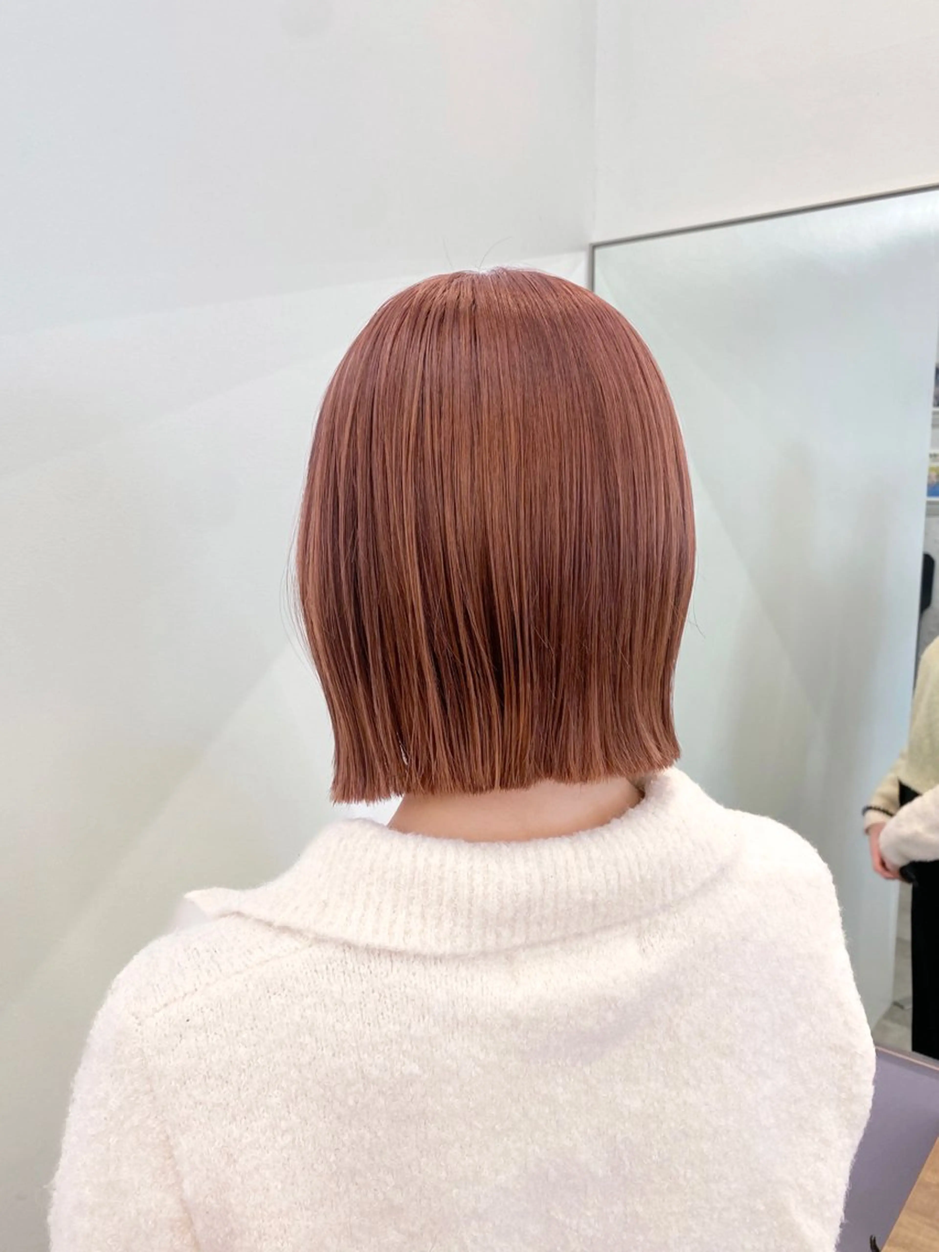 ショート カラー ベージュカラー ブリーチ ピンクカラー ピンクベージュ ボブ ヘアカラー トリートメント shiori/暖色/ レイヤー/似合わせのヘアスタイル