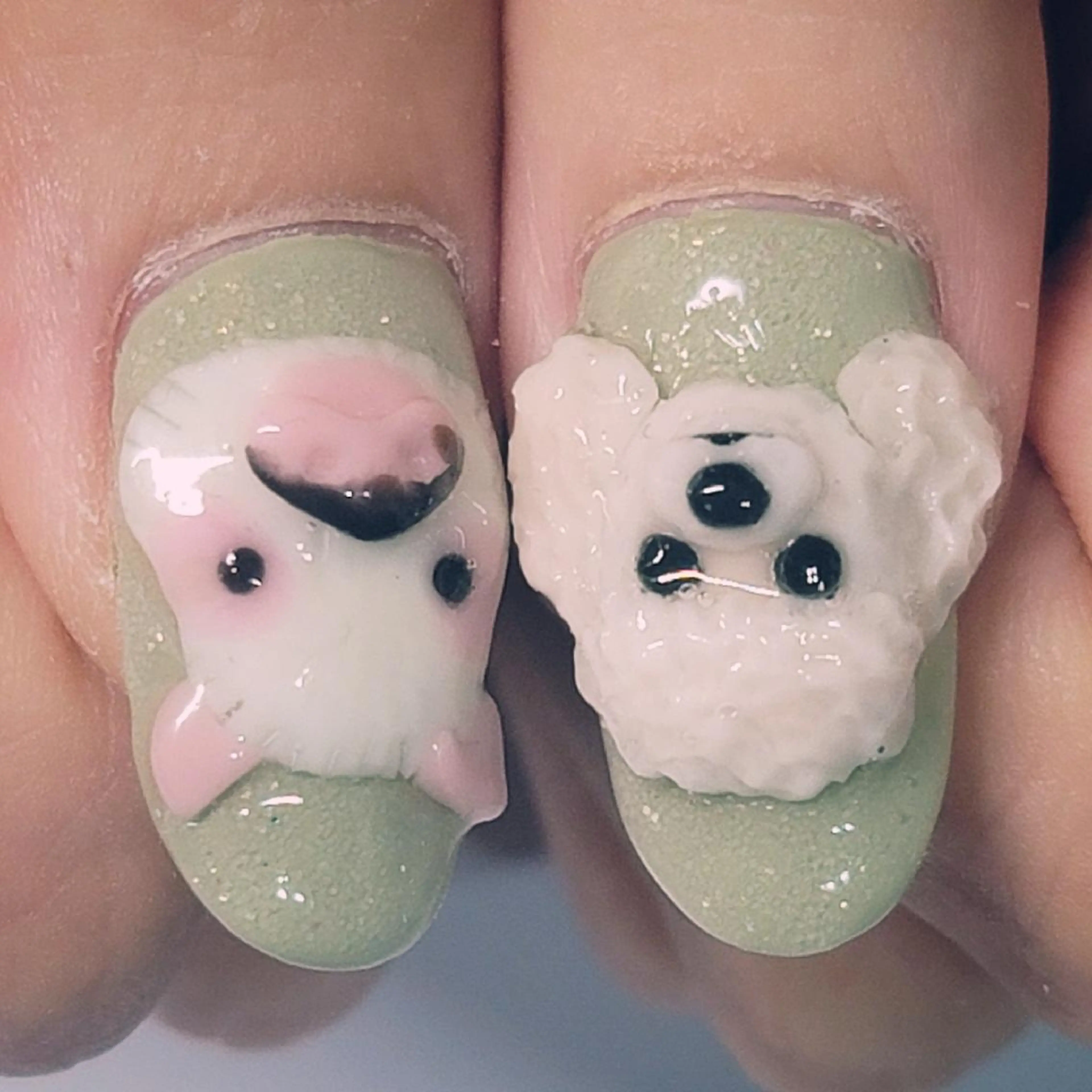 ネイル アニマル柄 アートネイル ハンドネイル よしだ ひろきのネイルデザイン