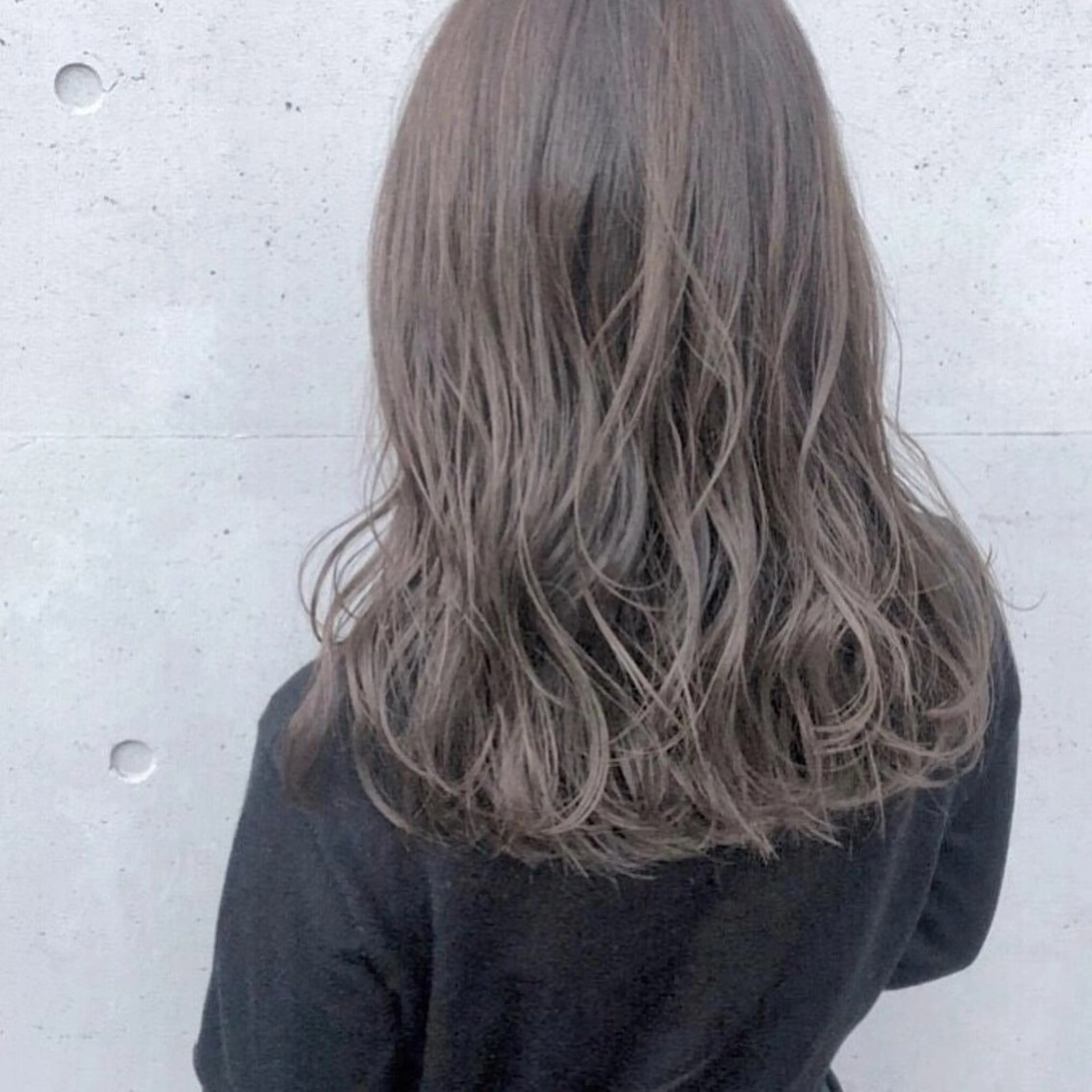 セミロング カラー パーマ ニュアンスパーマ/ レイヤー/茶屋町のヘアスタイル