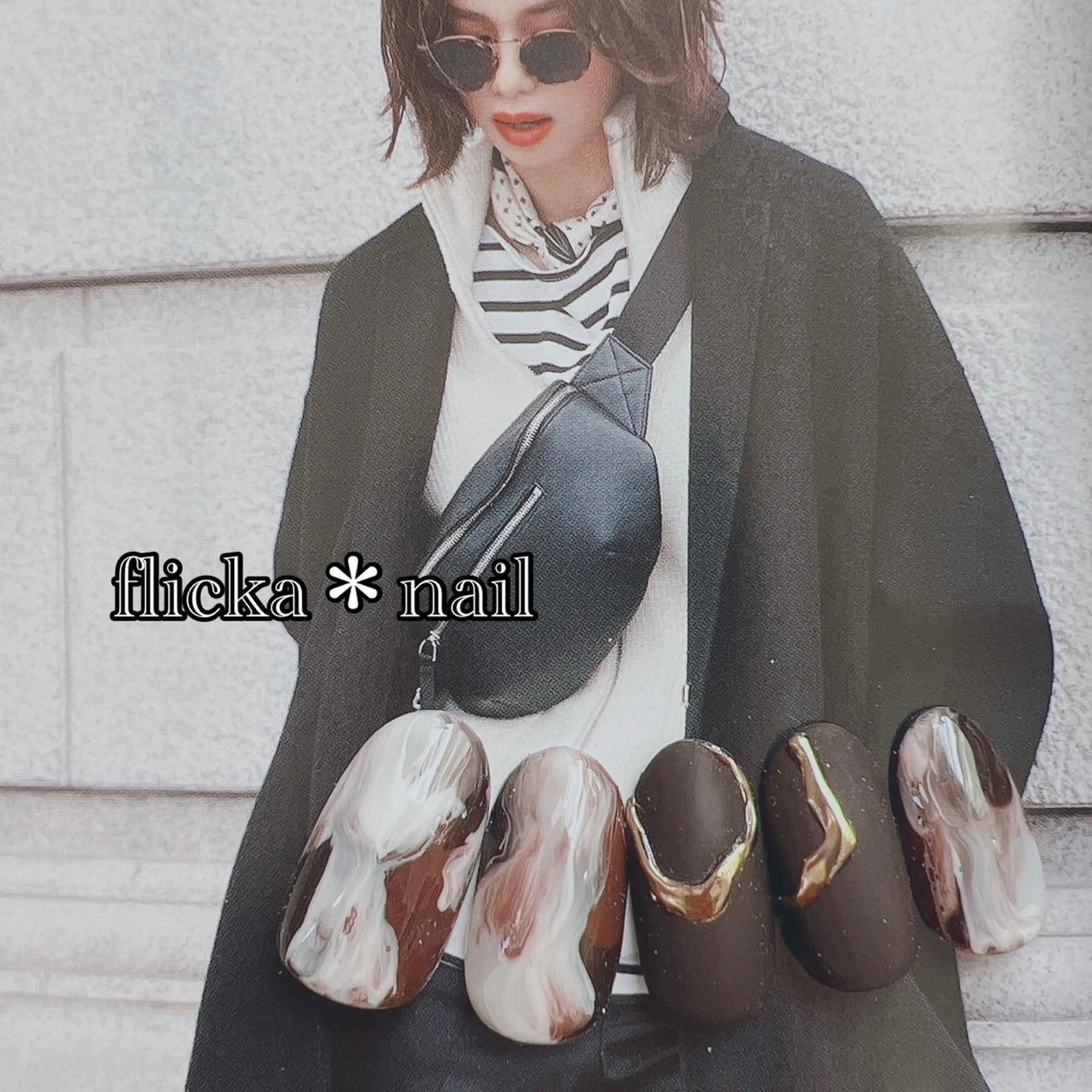 ネイル 大理石ネイル(マーブル) ミラーネイル ハンドネイル flicka＊nail所属・flicka* nailのネイルデザイン