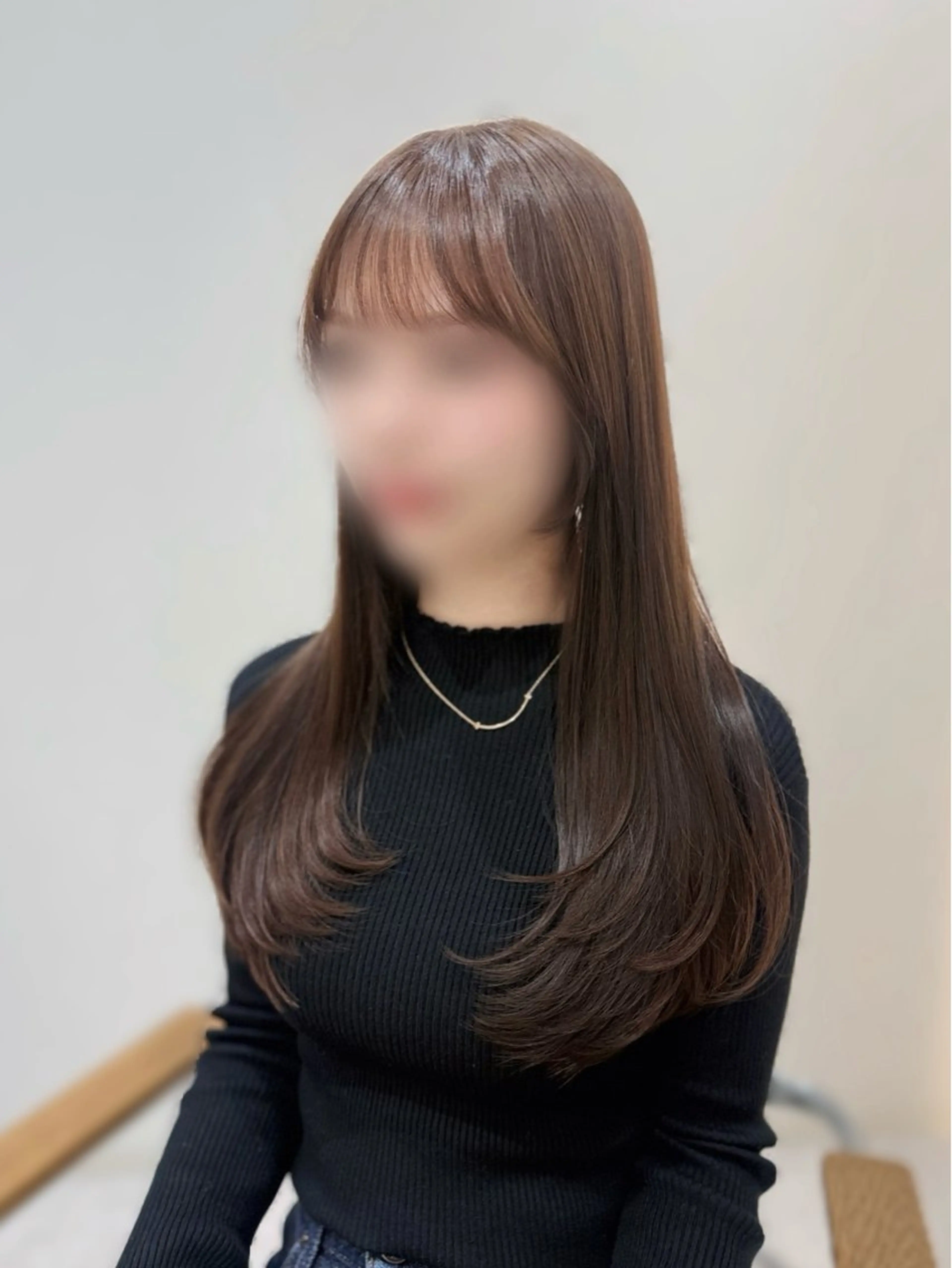 セミロング 顔周りカット 韓国風ヘア レイヤーカット カット ヘアカラー トリートメント 韓国レイヤーカット/ 顔周りカットtamaのヘアスタイル