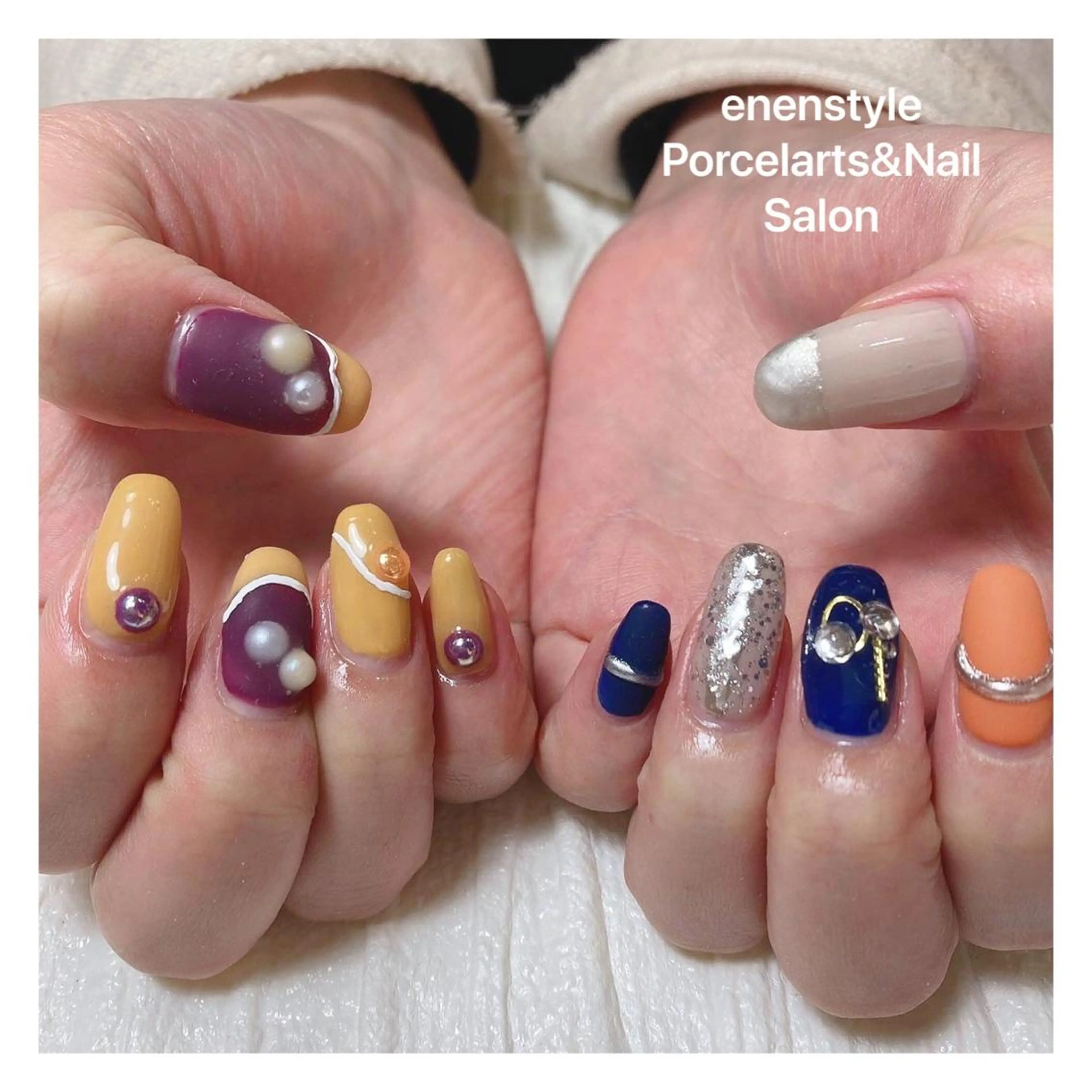 ミディアム ネイル 👑enen style👑のネイルデザイン