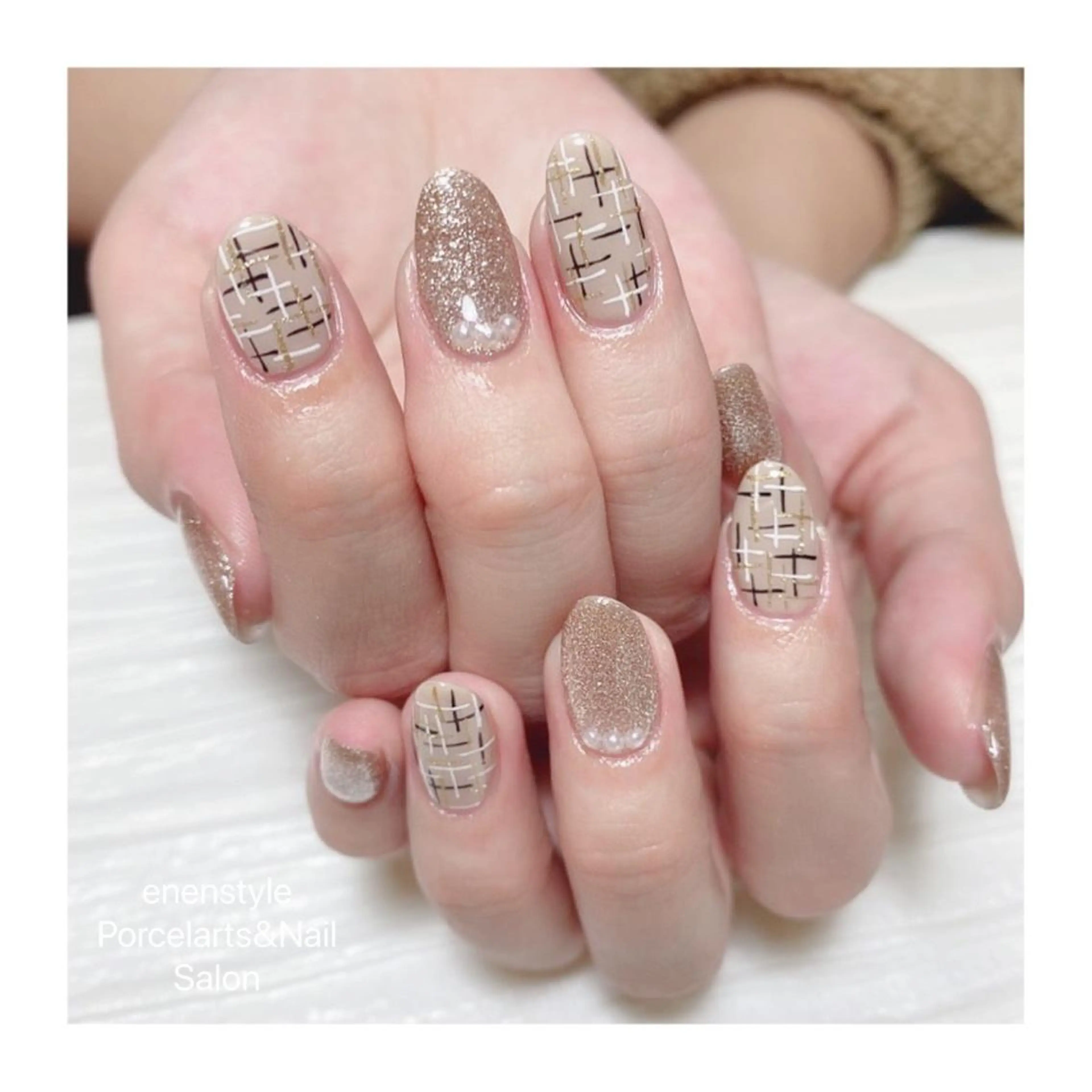 ミディアム ネイル ハンドネイル 👑enen style👑のネイルデザイン