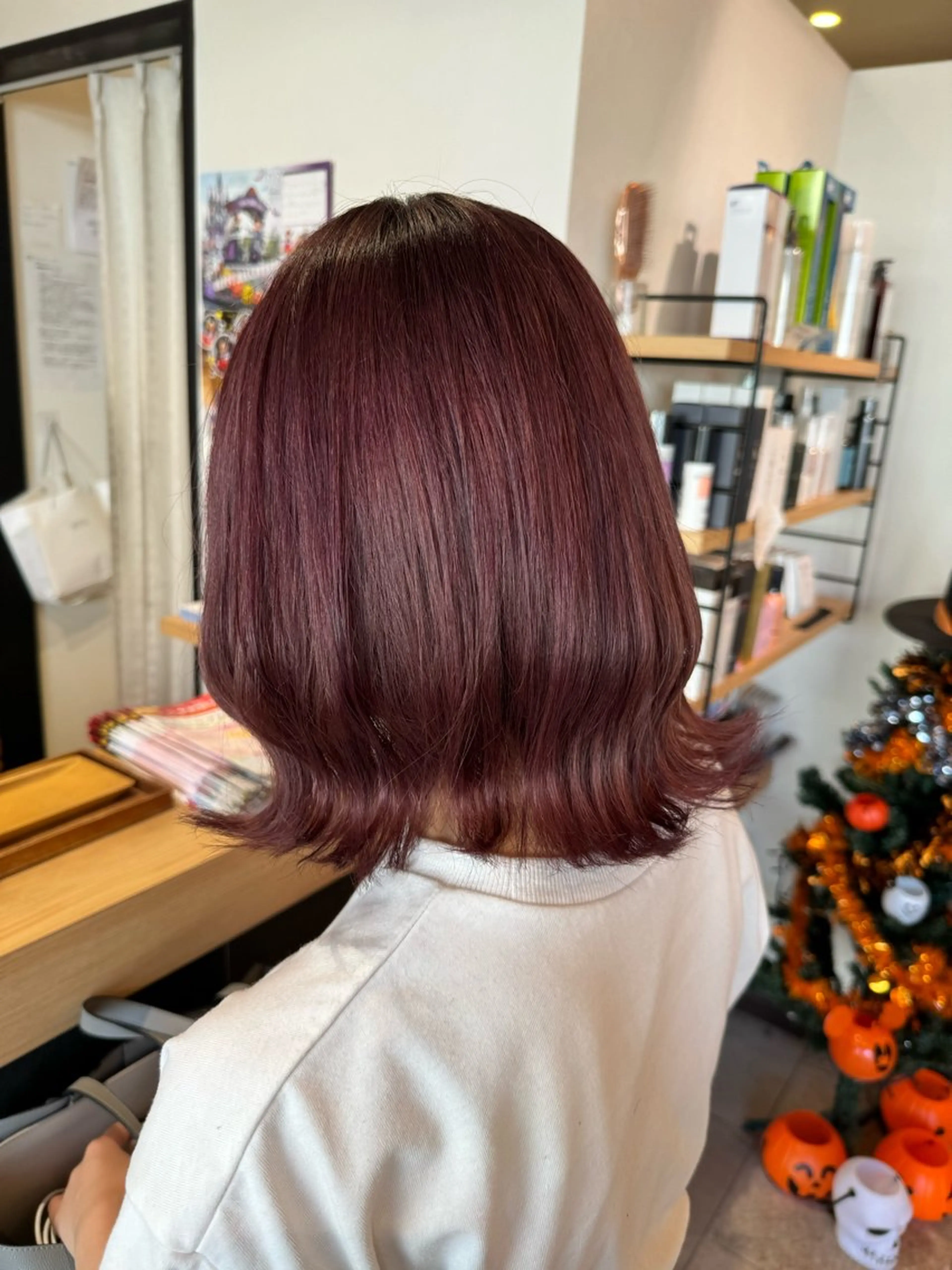 ミディアム カラー ダブルカラー レッドカラー 🐣 SHION🐥のヘアスタイル