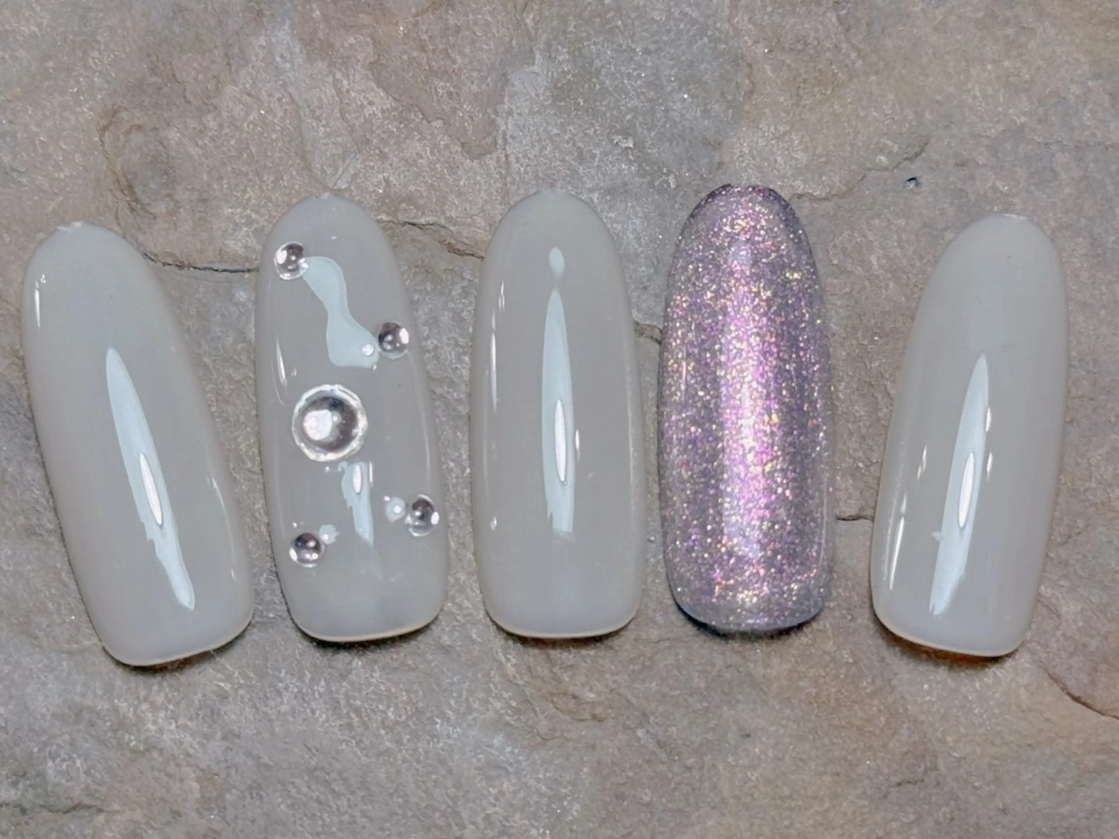 ネイル ハンドネイル マジック ミラーのネイルデザイン