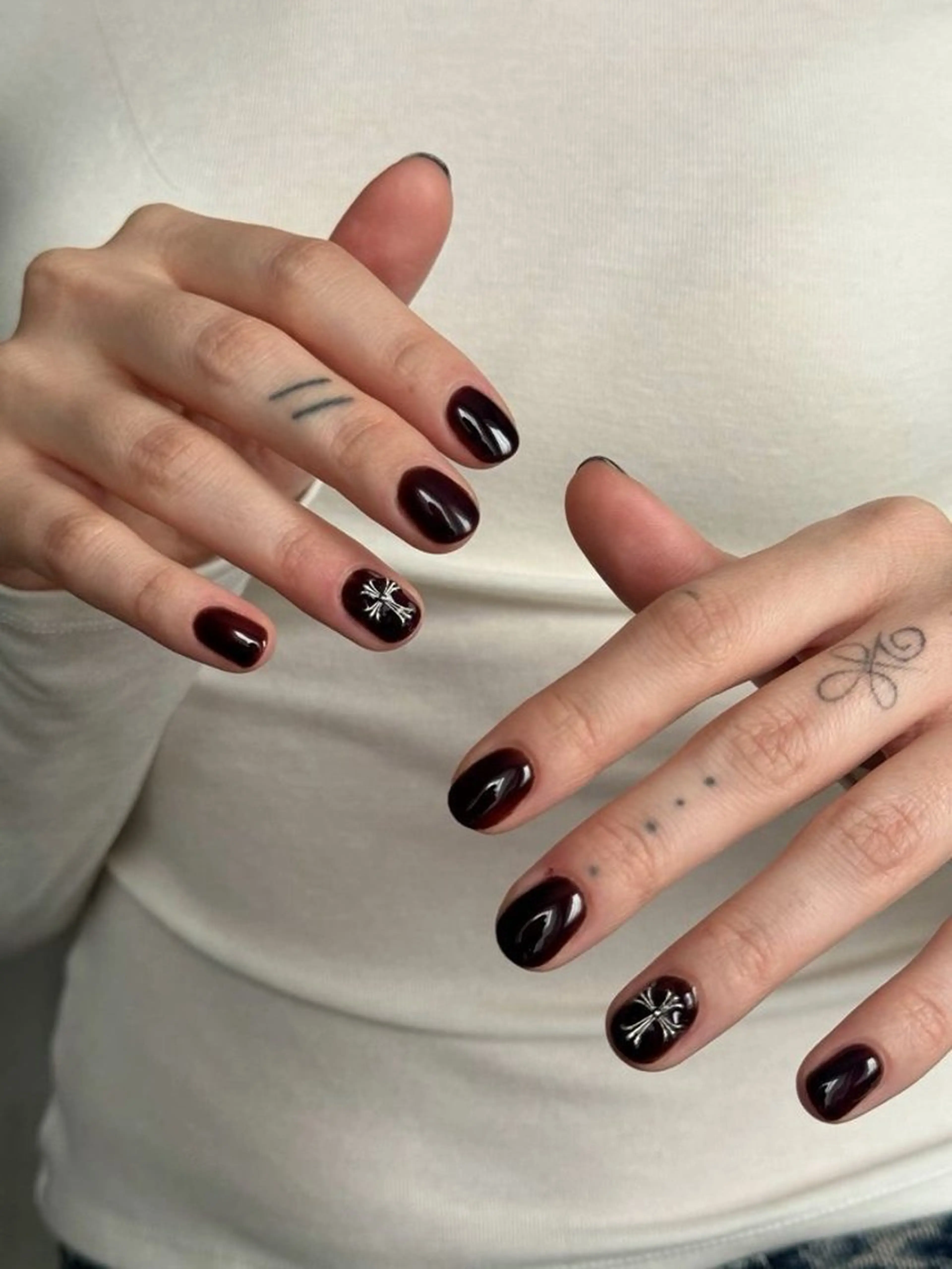 ネイル 韓国ネイル 持ち込み ニュアンスネイル ネイルチップ 冬ネイル RINN ANA.CHUOのネイルデザイン