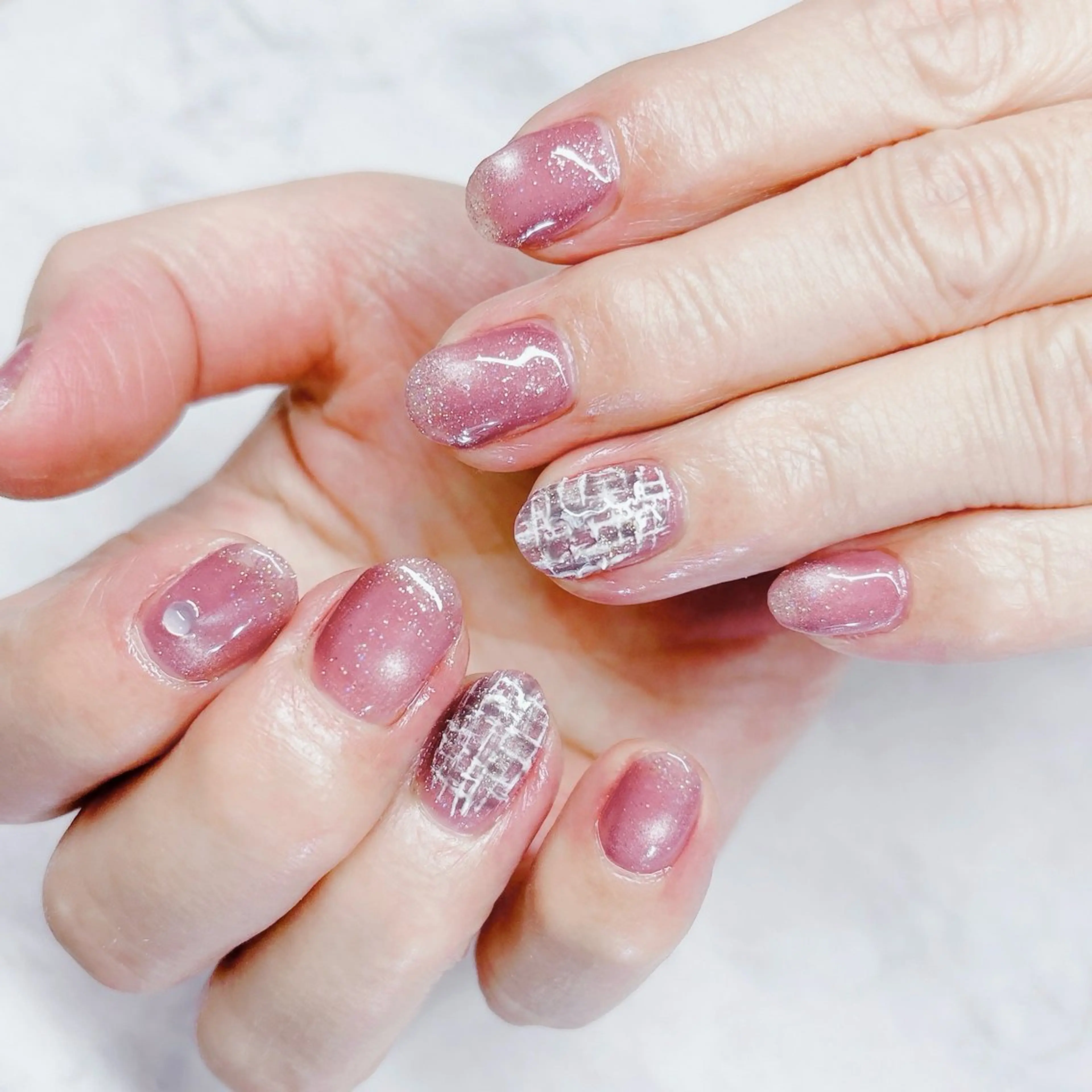 ネイル ツイードネイル MYu Beauty Salon  MAIのネイルデザイン