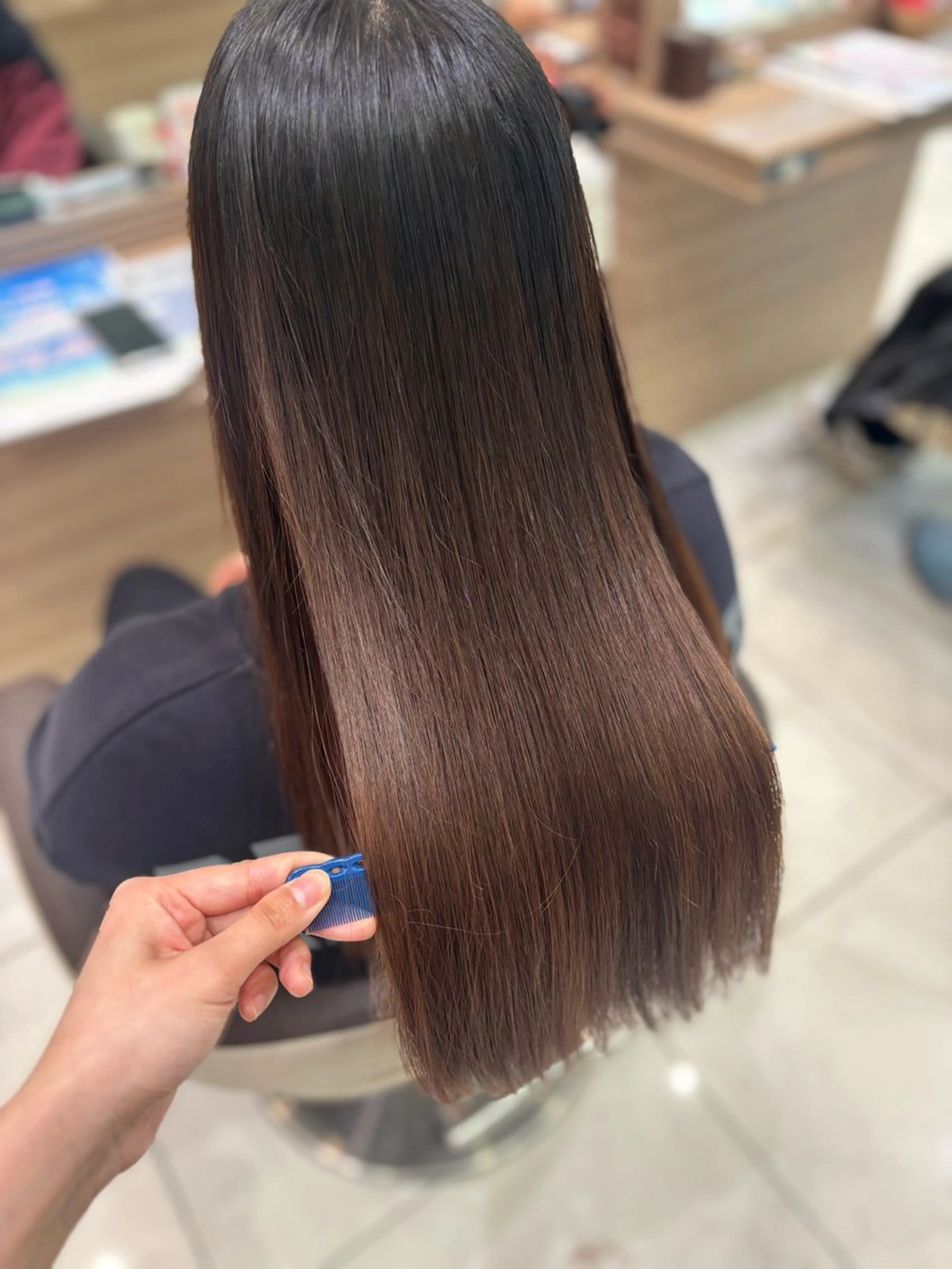 ロング カット 縮毛矯正 鈴木かのん/縮毛矯正 /ミニモ限定クーポンのヘアスタイル