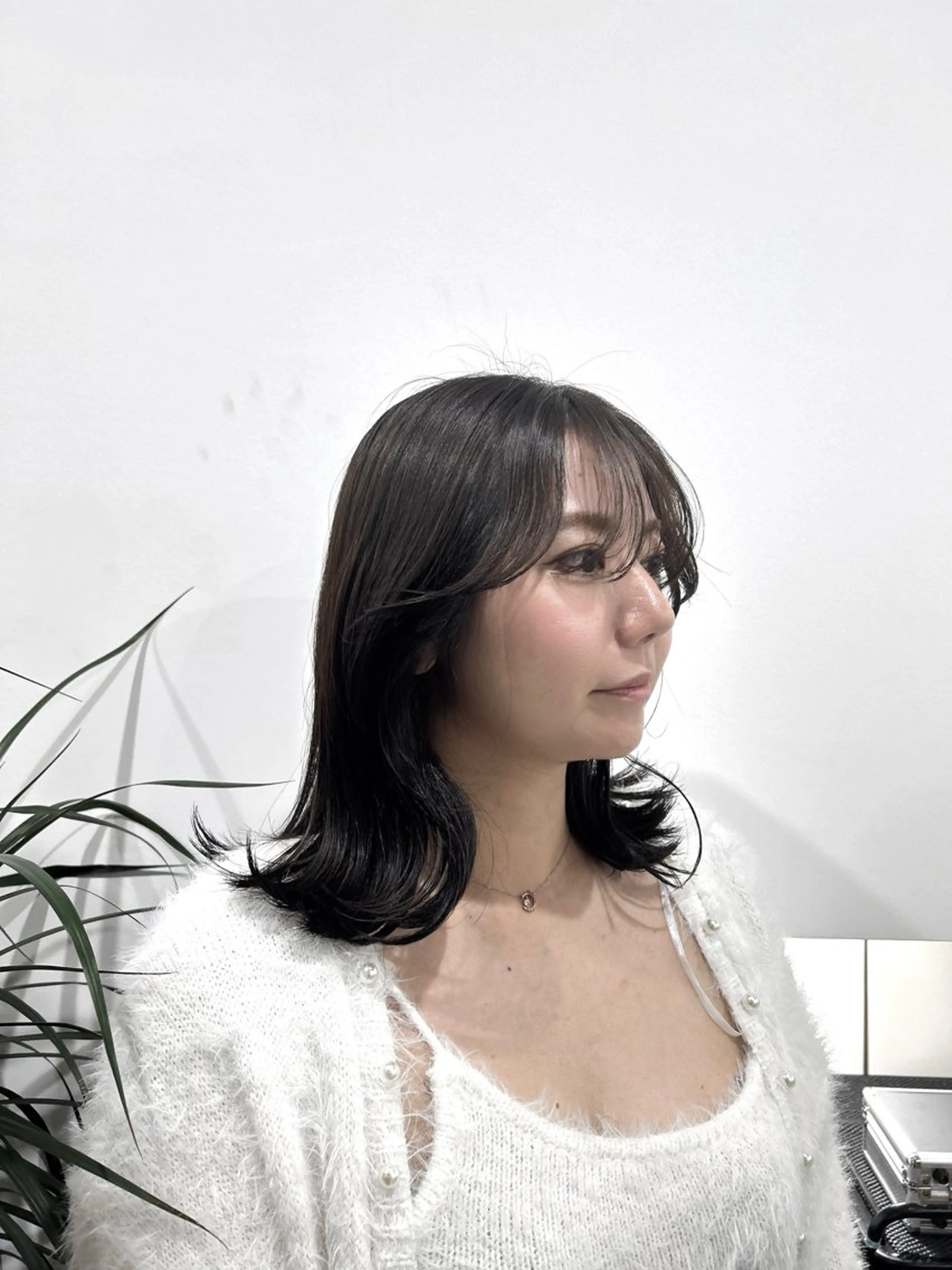 ミディアム カット ヘアカラー トリートメント 藤森結子/韓国ヘア/ パーソナルカラー診断のヘアスタイル