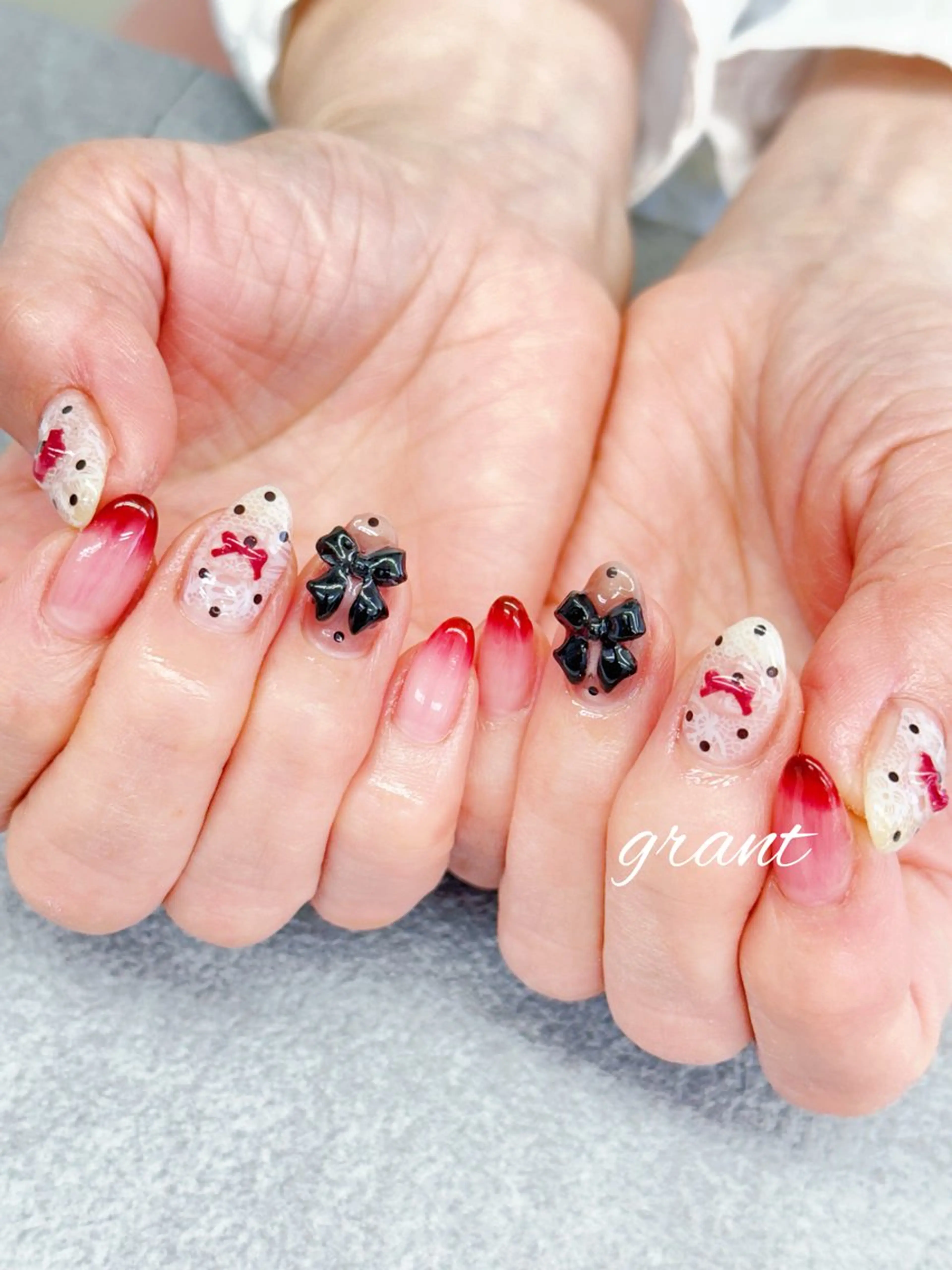ネイル レース ハンドネイル nailsalon grantのネイルデザイン
