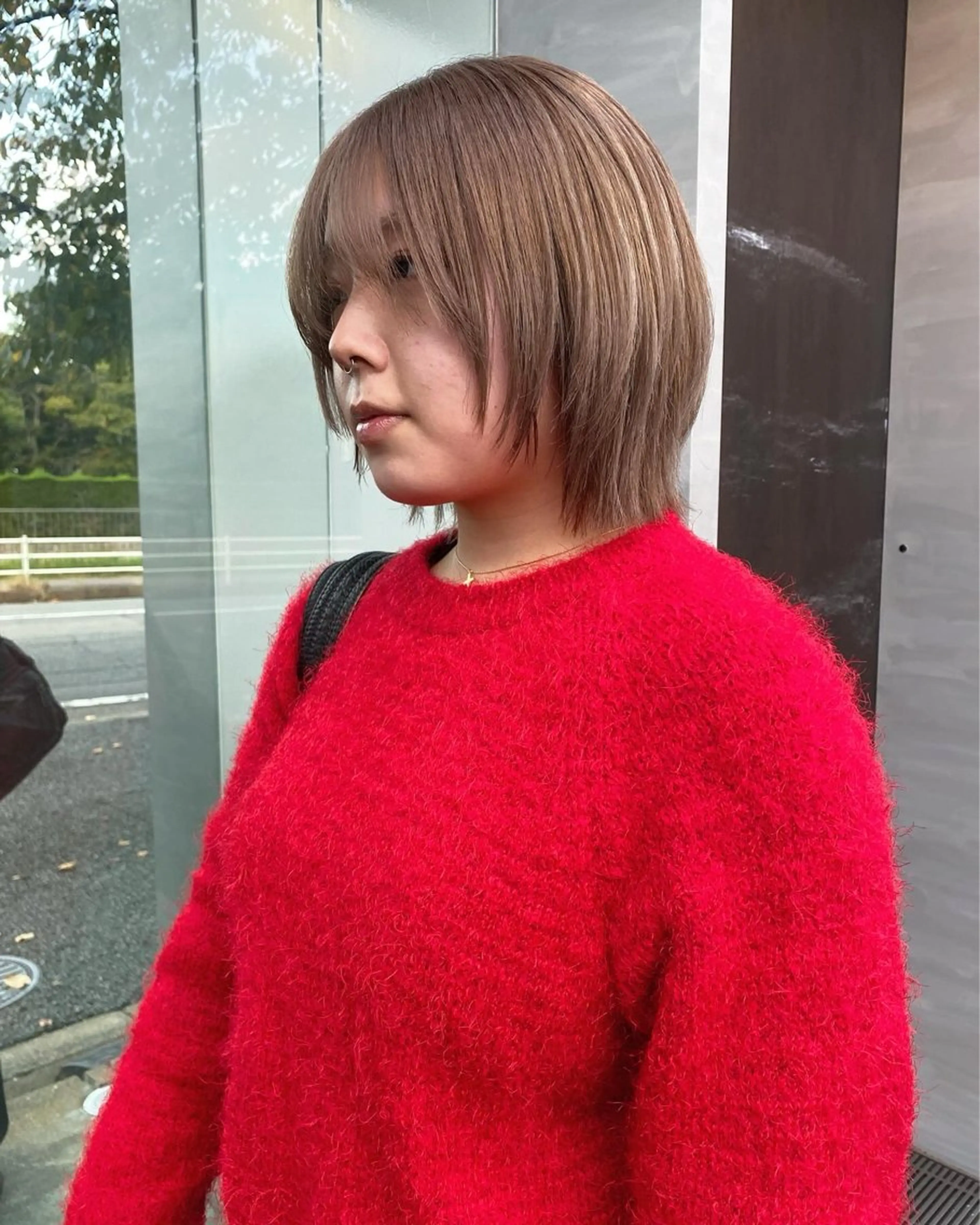 ミディアム カラー qpula misuzuのヘアスタイル