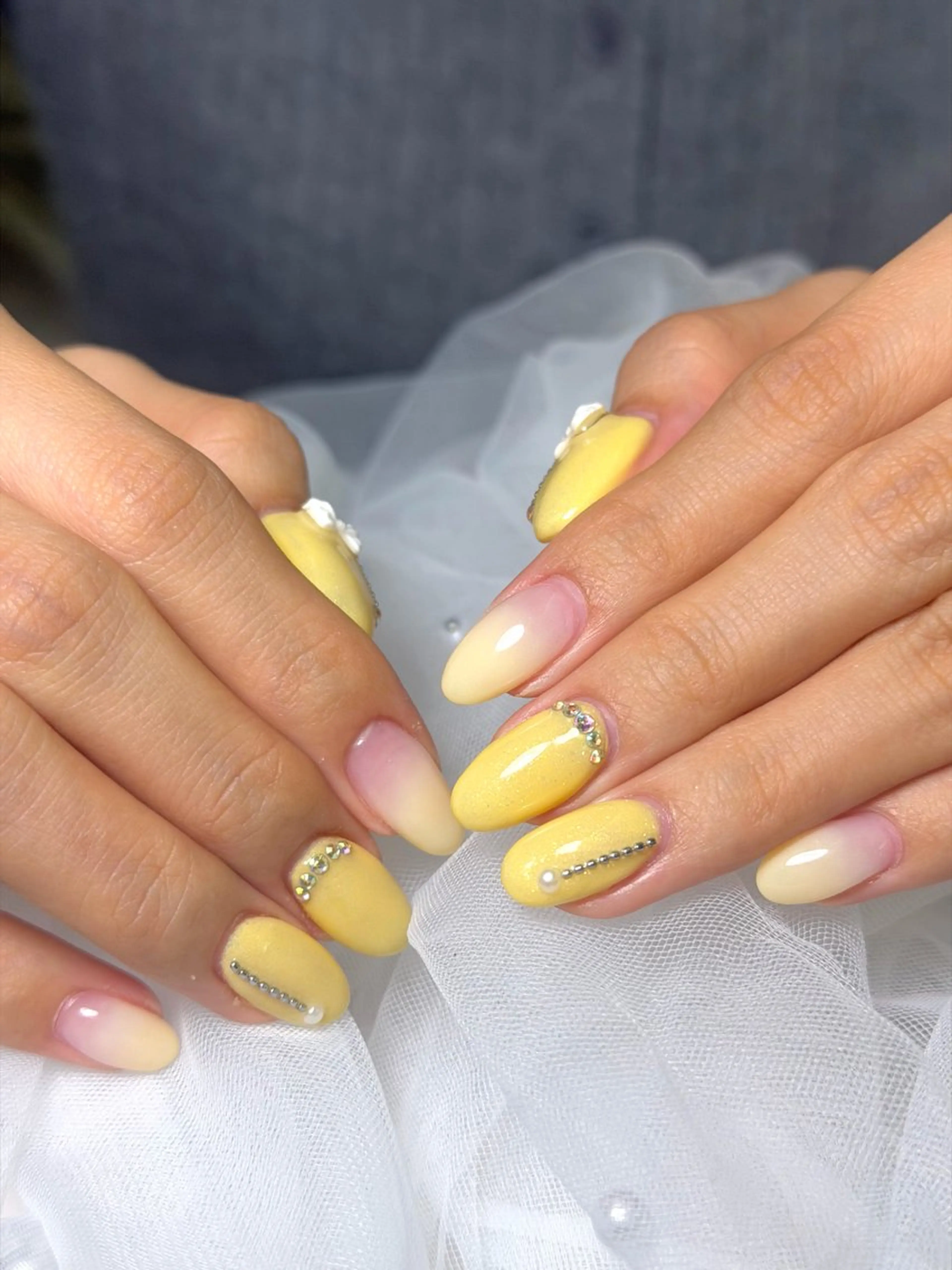 ネイル ジェルネイル ガーリー ピンク リボン ハンドネイル 池袋Uni nail 上品シンプルデザインのネイルデザイン