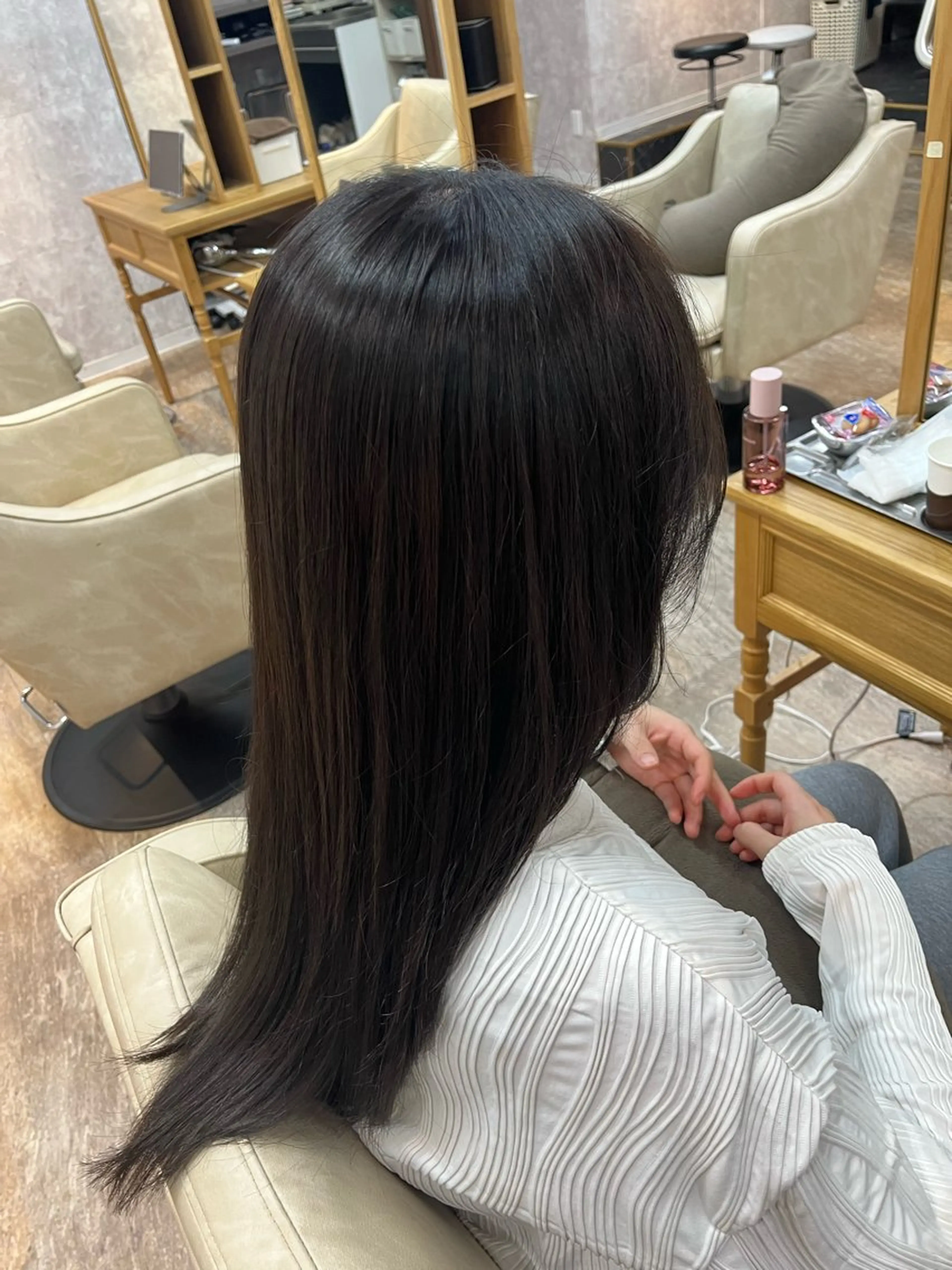 ロング ヘアカラー トリートメント 縮毛矯正⚡️カラー いいじまのヘアスタイル