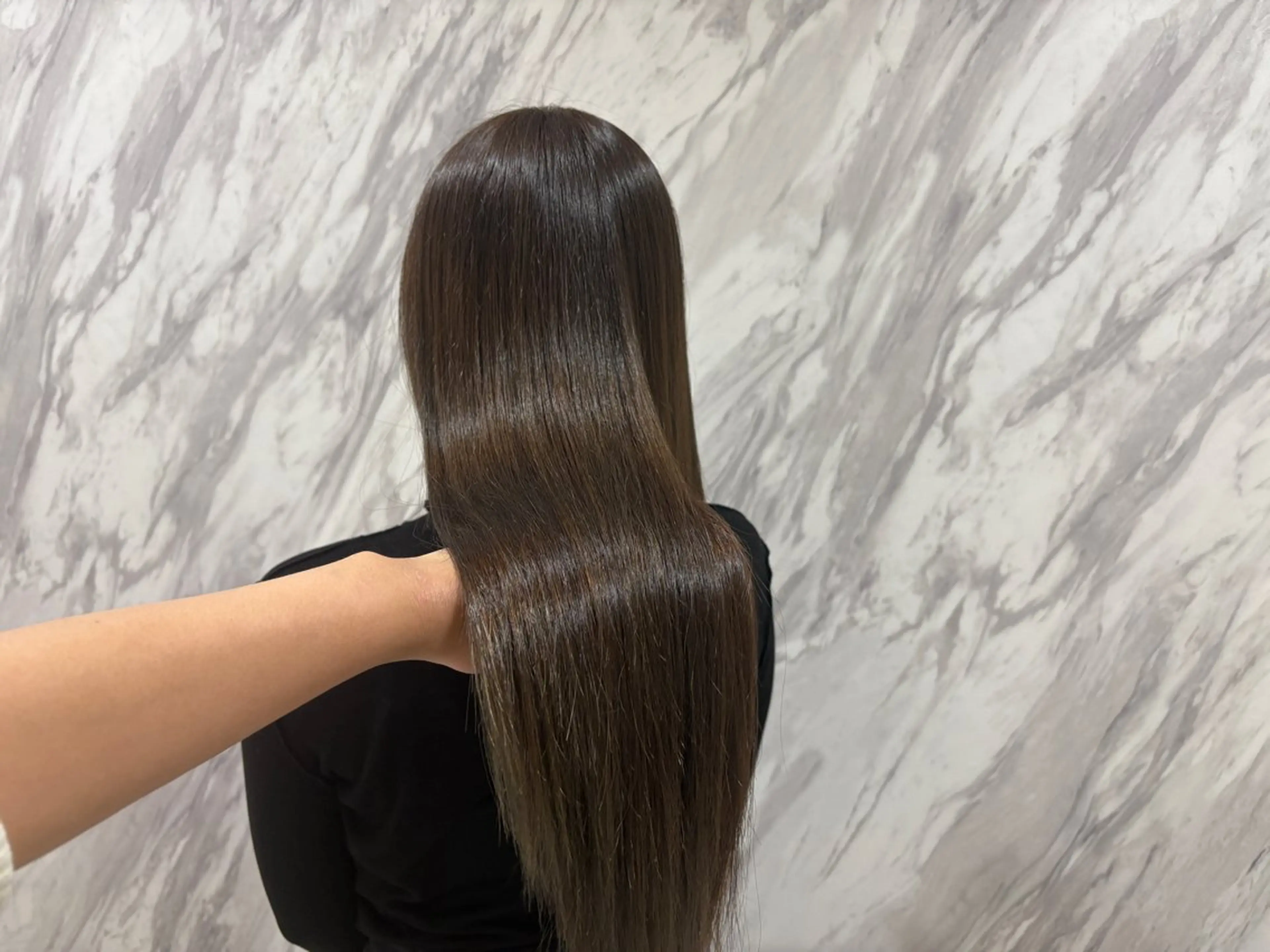 カラー 髪質改善 ヘアカラー トリートメント 山本 知佳のヘアスタイル