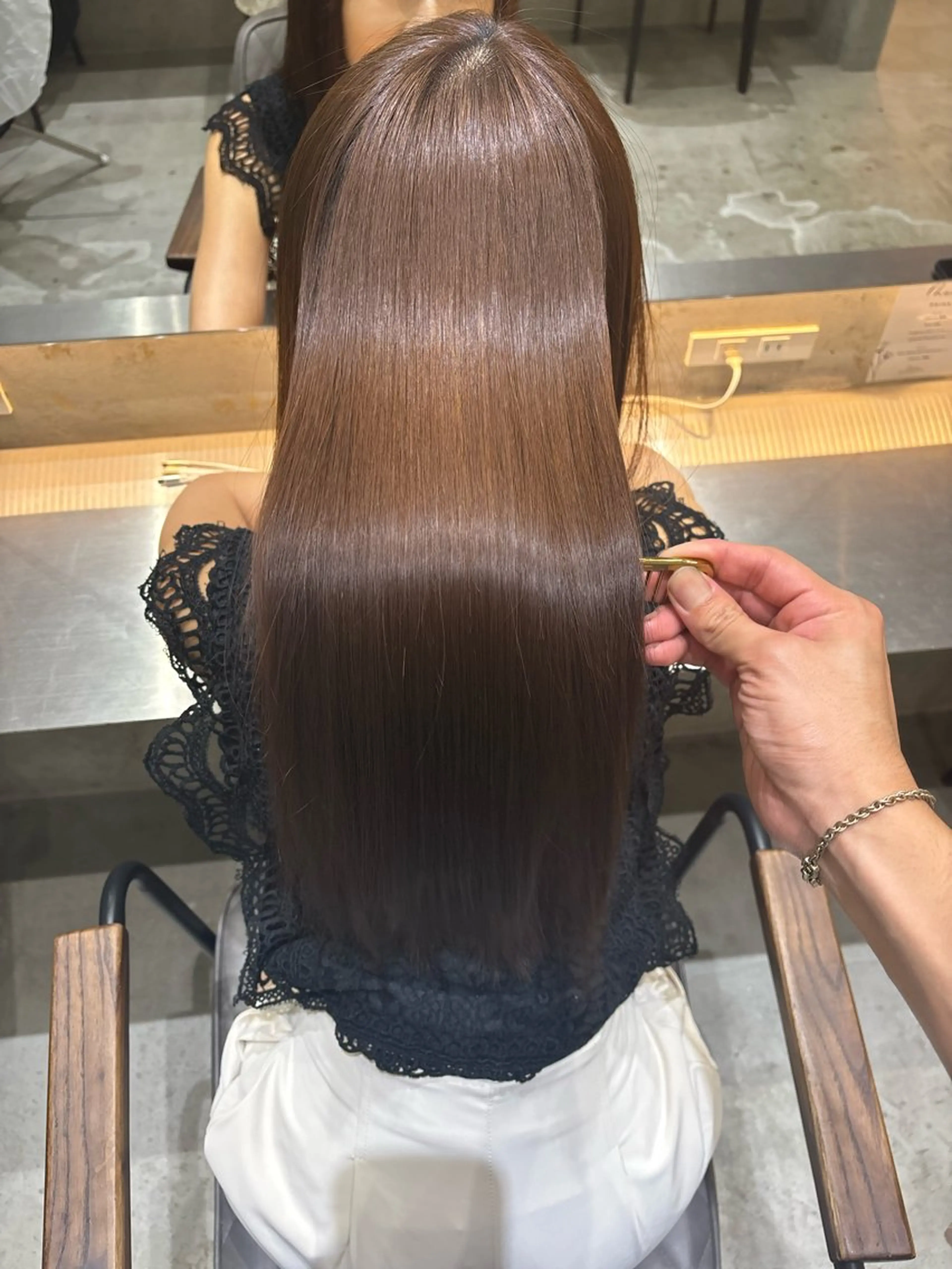 ロング 縮毛矯正 うる艶縮毛カラー✨ たいよう☀️のヘアスタイル