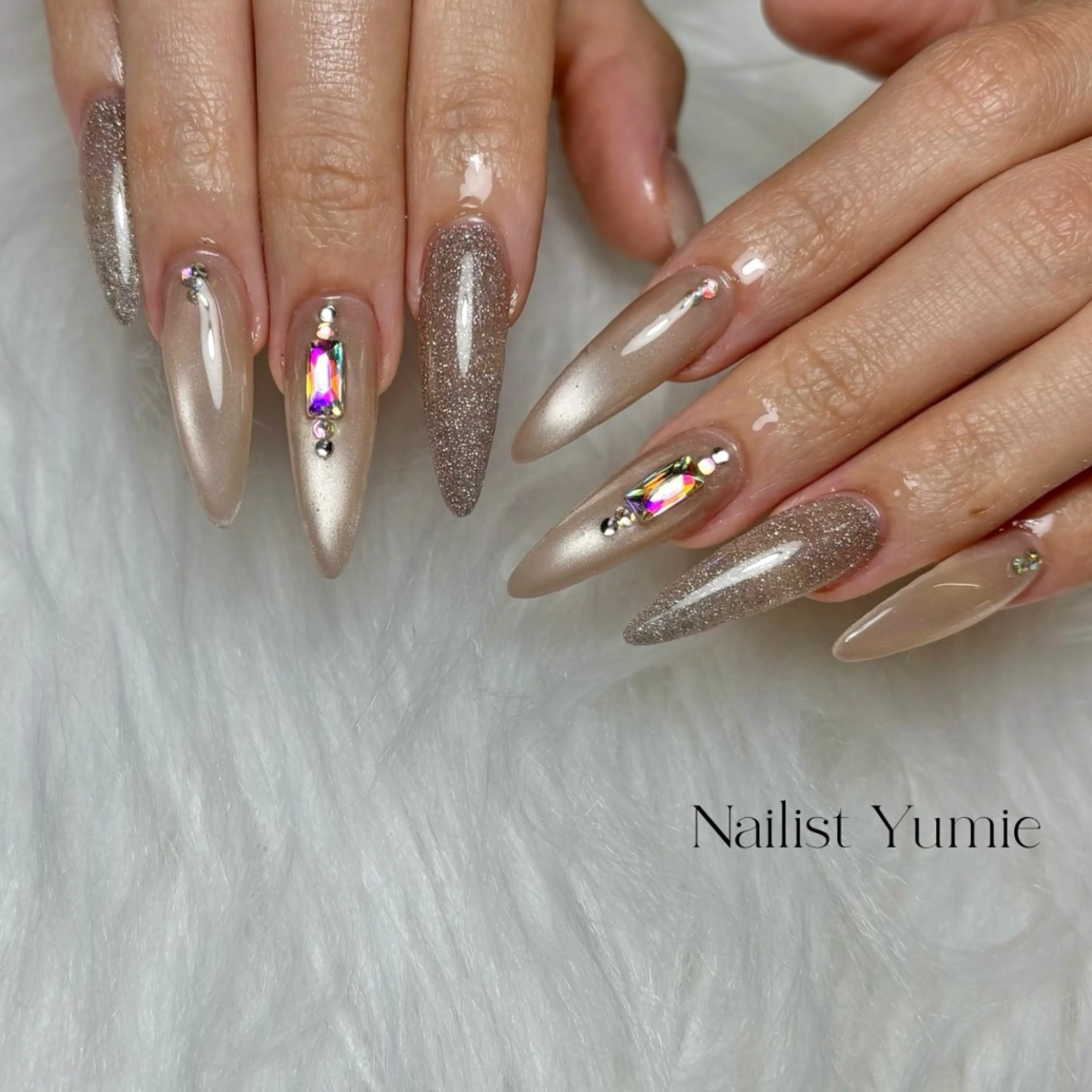 ネイル フラッシュネイル マグネットネイル シンプルネイル ハンドネイル NAILSALON en+所属・NAILSALON en+沖縄市美原のネイルデザイン