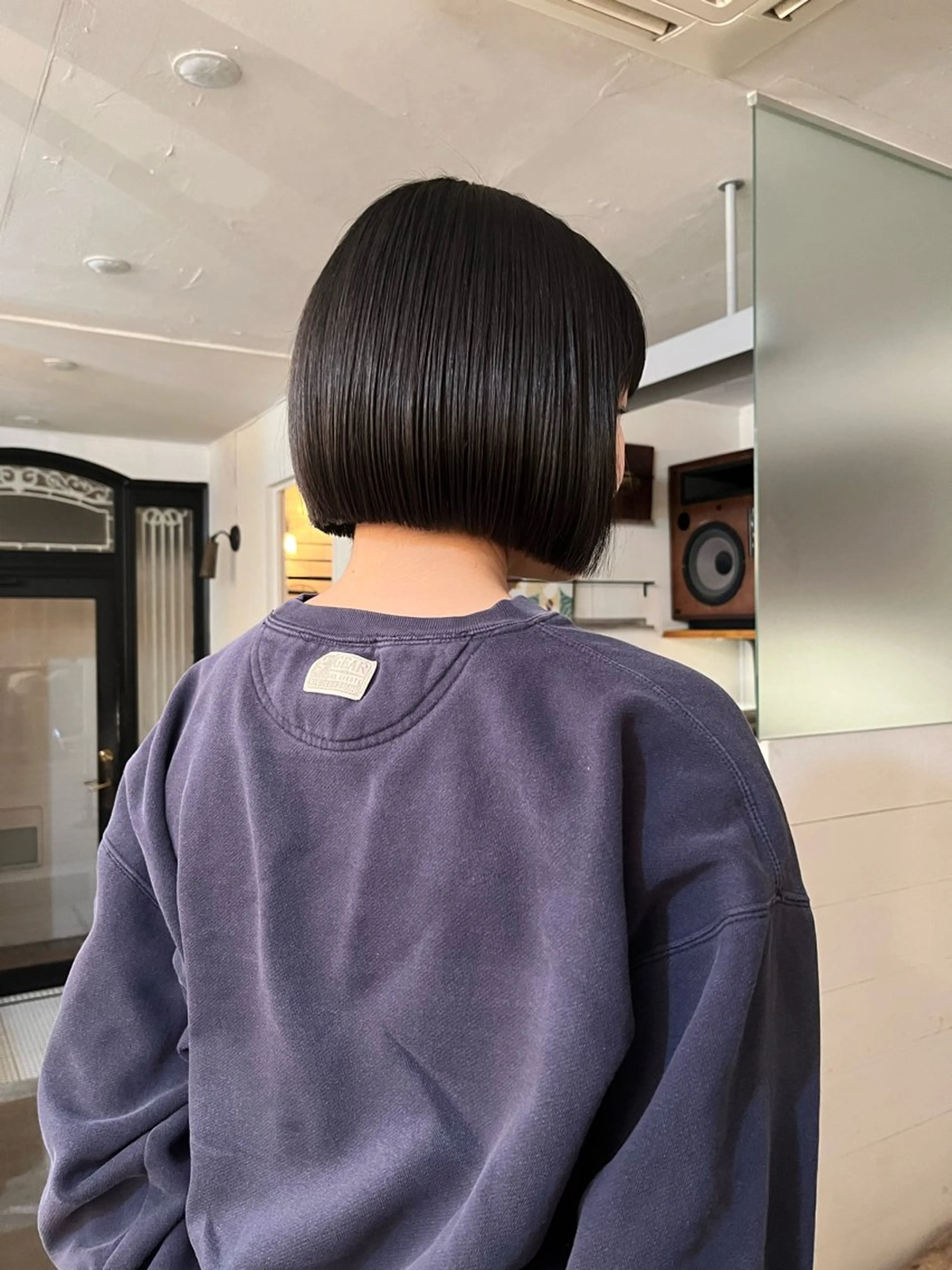 ショート 切りっぱなしボブ ボブ レイヤー/ベージュ mikuのヘアスタイル