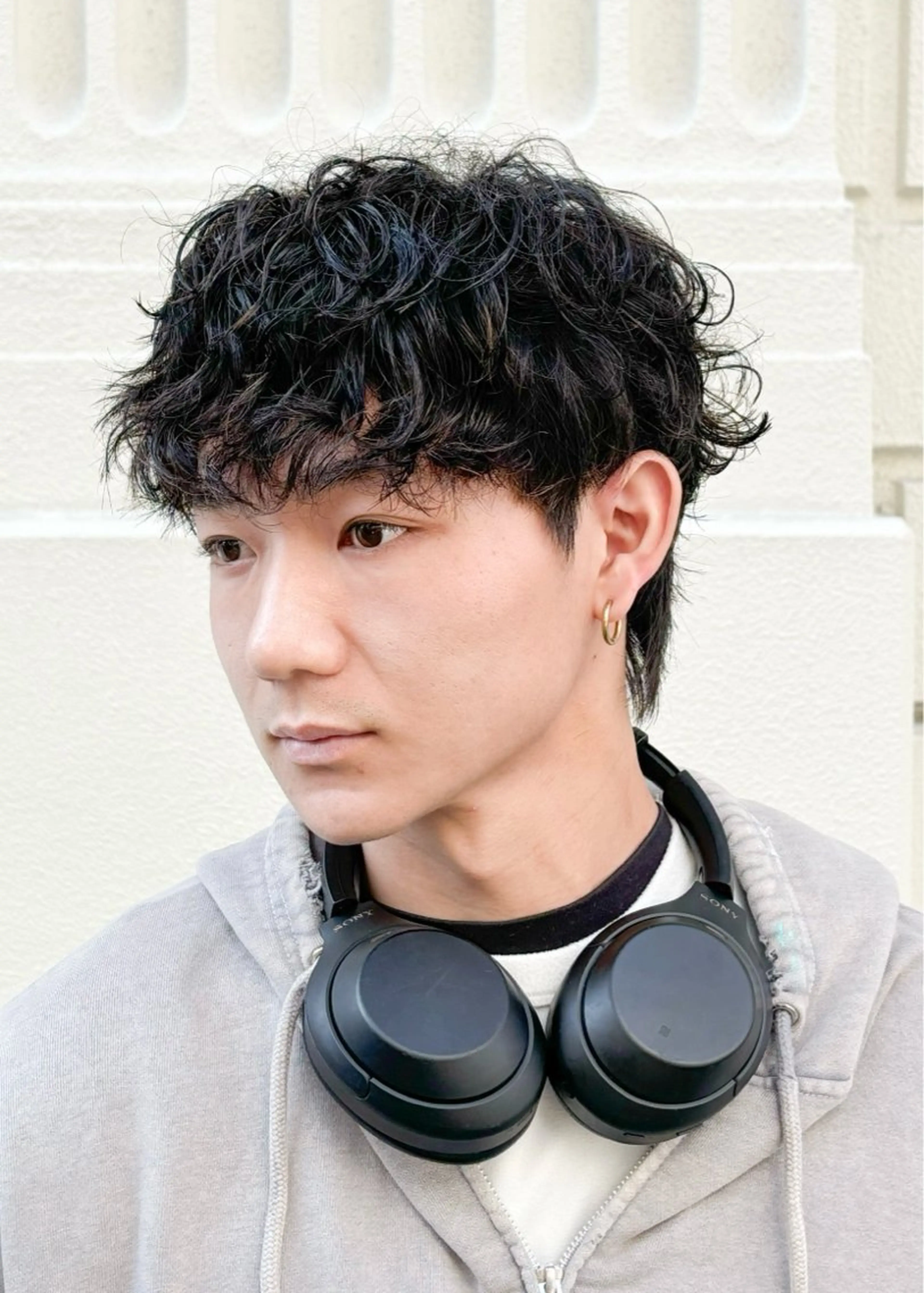 ショート パーマ メンズ メンズパーマ 刈り上げ スパイラルパーマ カット パーマ 三宮メンズカット ヨシイッキのヘアスタイル