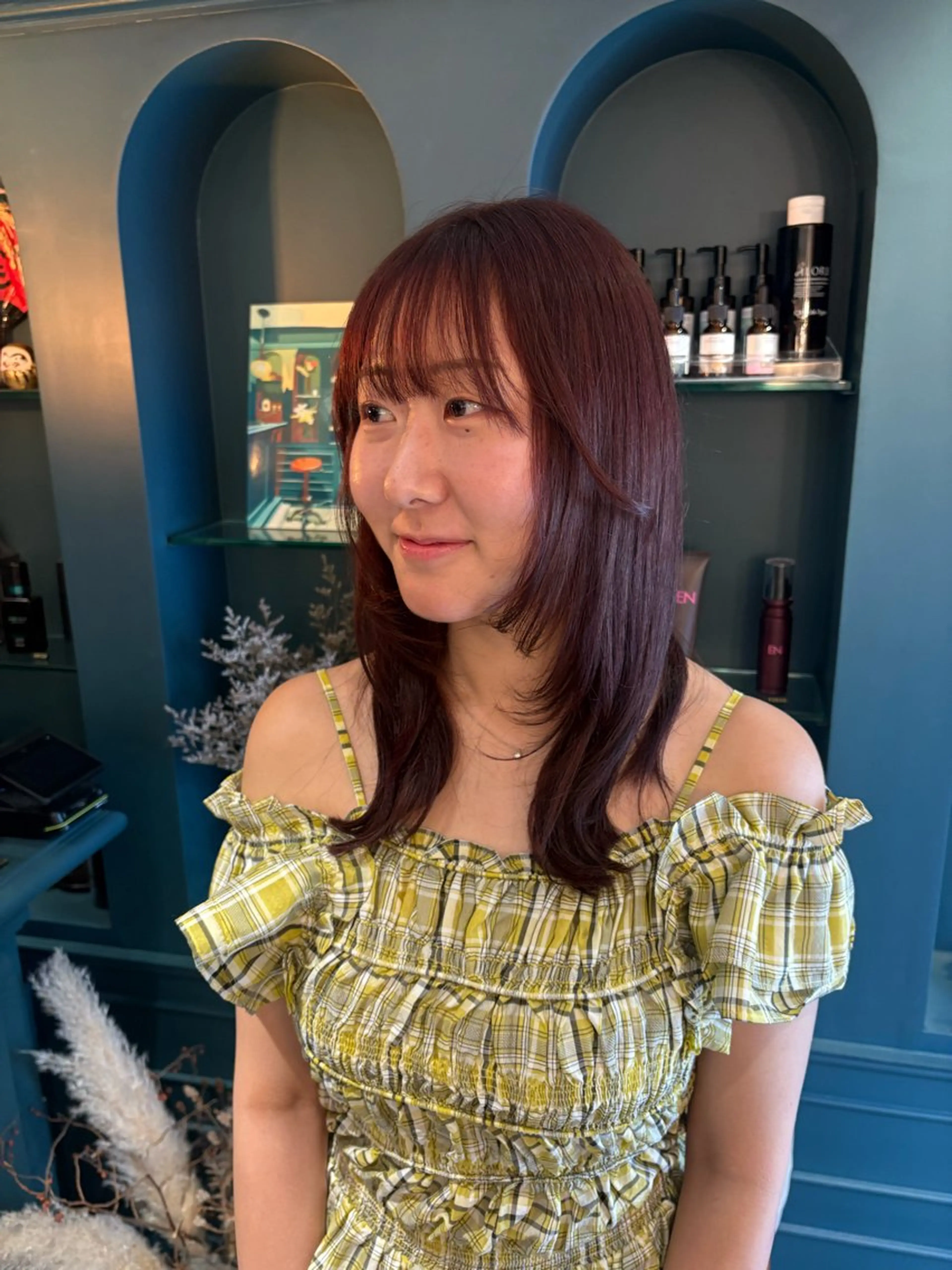 セミロング ヘアカラー 🌻暖色カラー🌻 sakuraのヘアスタイル