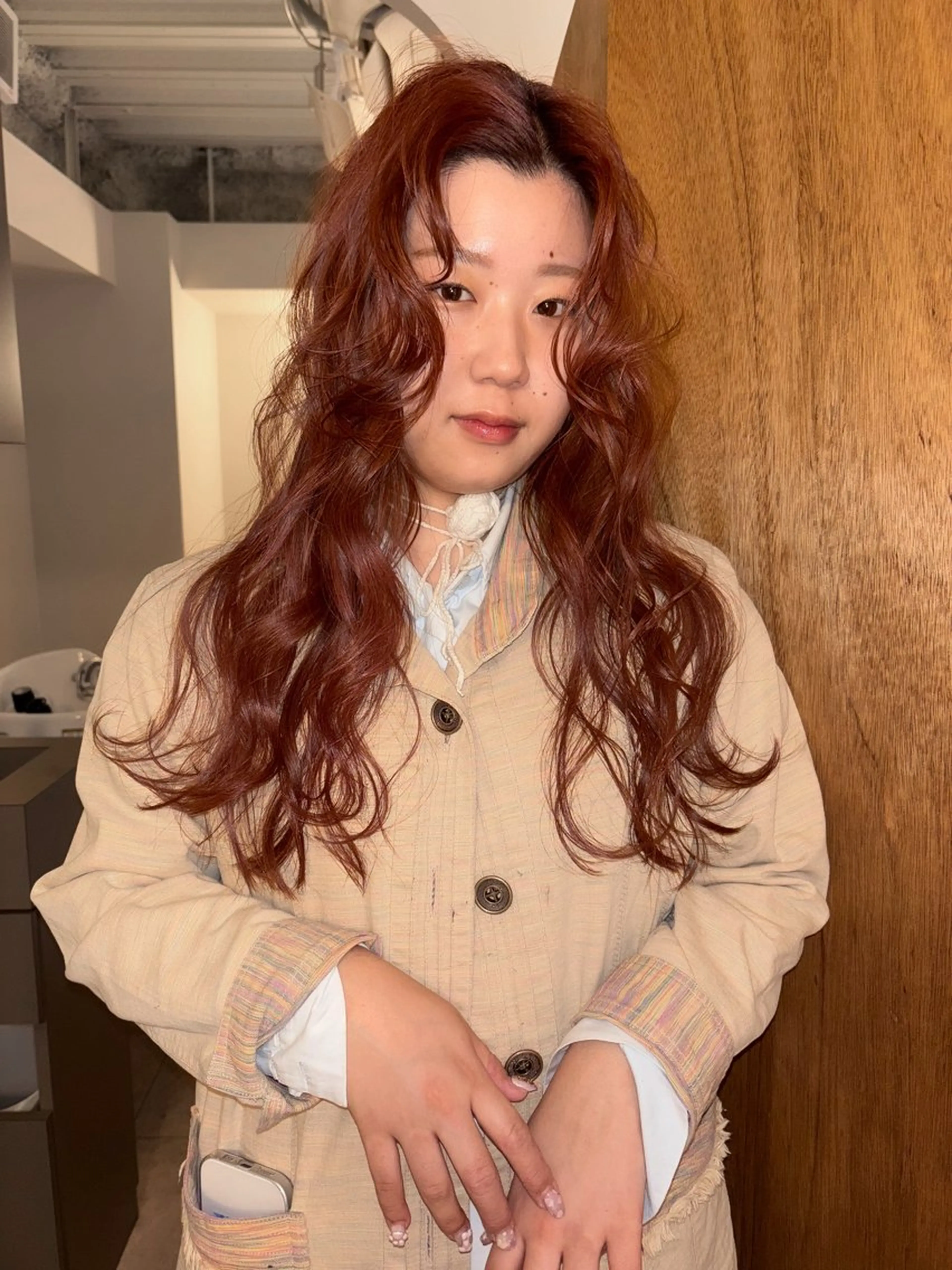 ロング ピンクブラウン ななみ/yew /カラーモデル募集中のヘアスタイル